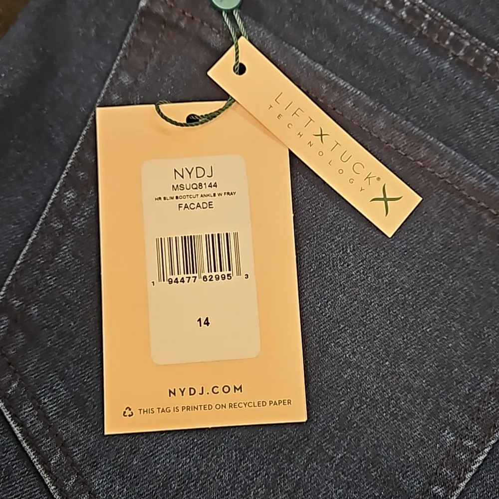 💕NYDJ💕 High Rise Slim Bootcut Ankle Jeans ~ Facade Dark Blue 14 NWT - Image 11