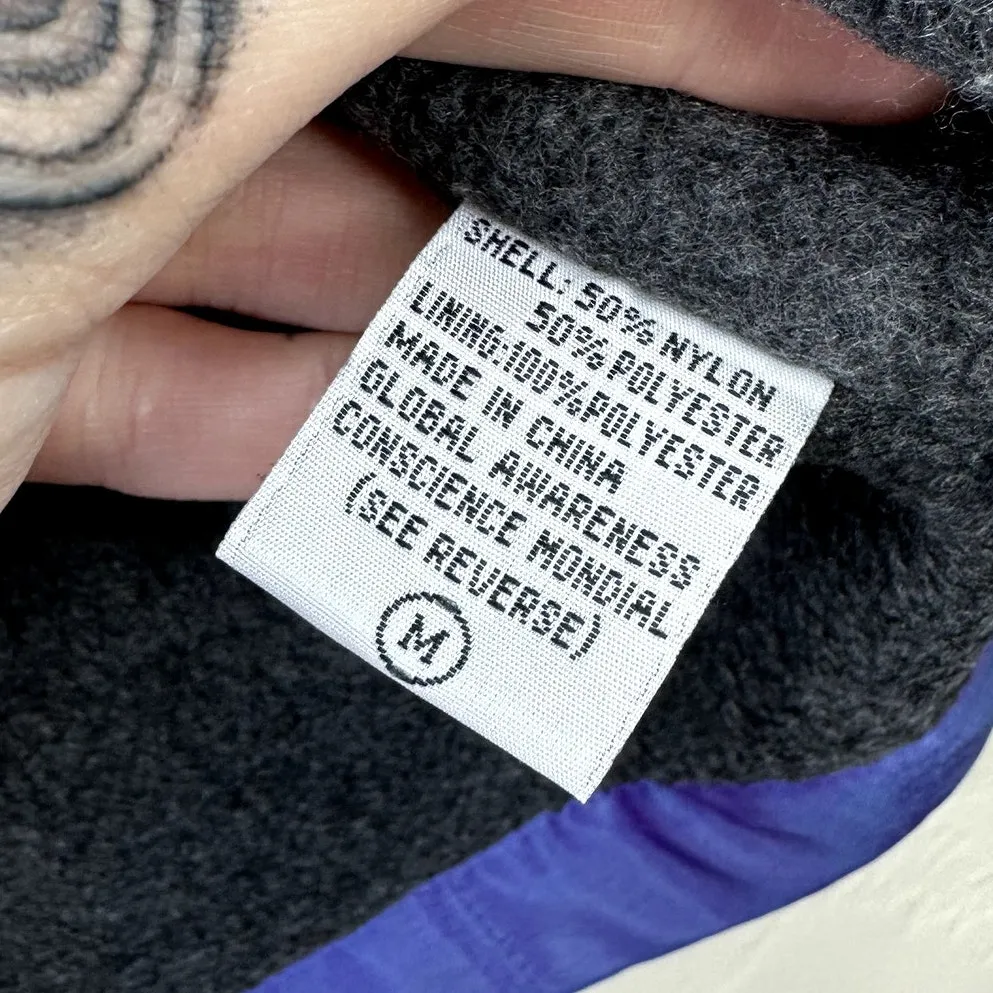 Blanc Noir BN Iridescent Purple Y2K Fleece Sleeveless Collar Swish Vest Medium - Image 6