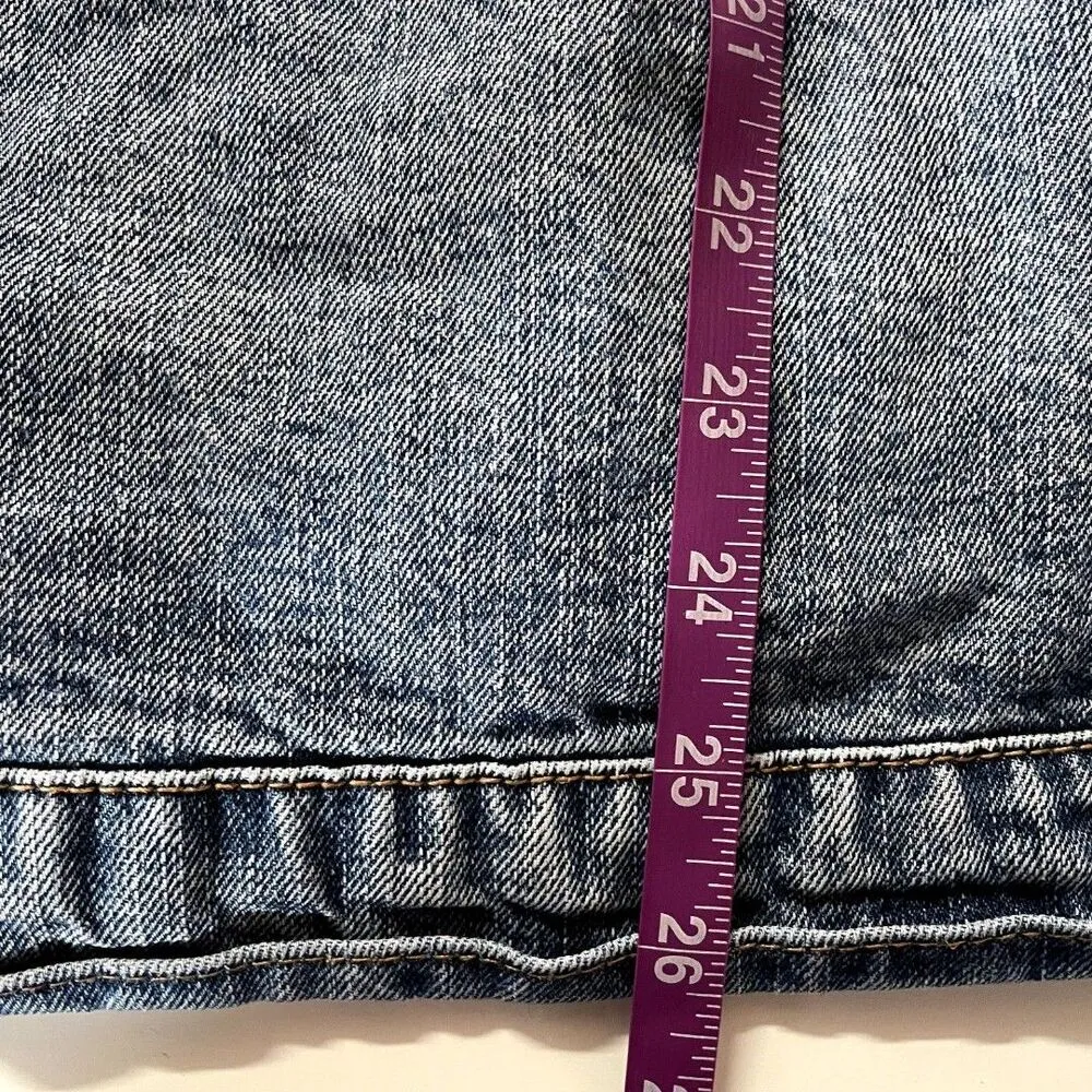 Charlotte Russe Refuge Medium Washed Blue Denim Jacket Size L EUC - Image 7