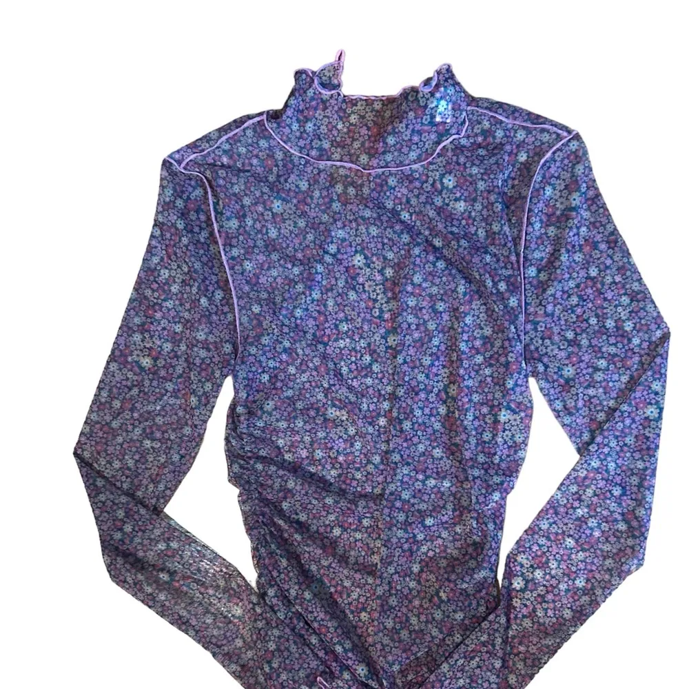 NWOT For Love & Lemons Nadia Mesh Floral Cover-Up Mini Dress Women's Small S - Image 6