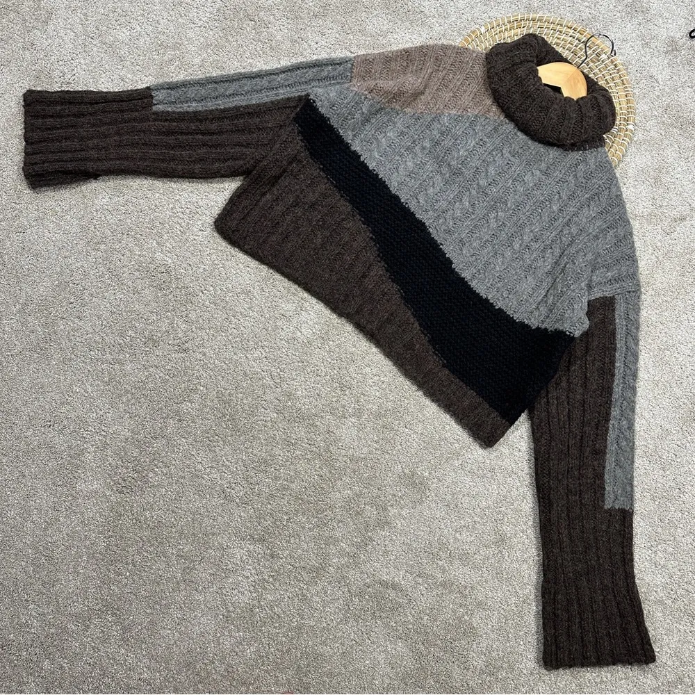 Sweaty Betty Weekender Roll Neck Jumper Chunky Sweater Wool Alpaca Blend Size M - Image 3