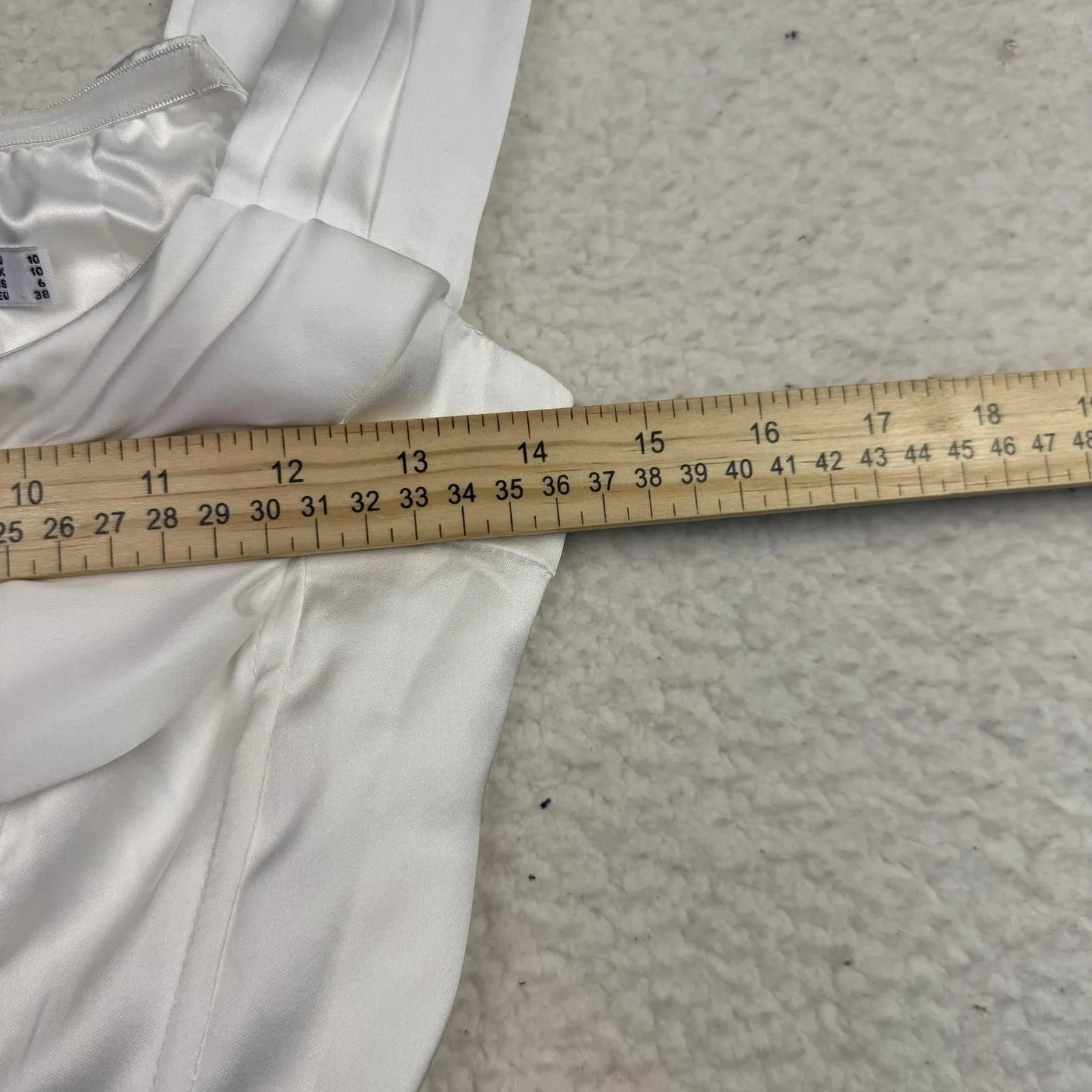 Princess Polly Bodysuit Womens 6 White Satin Cowl Corset Boned Bustier Top Party - Image 7