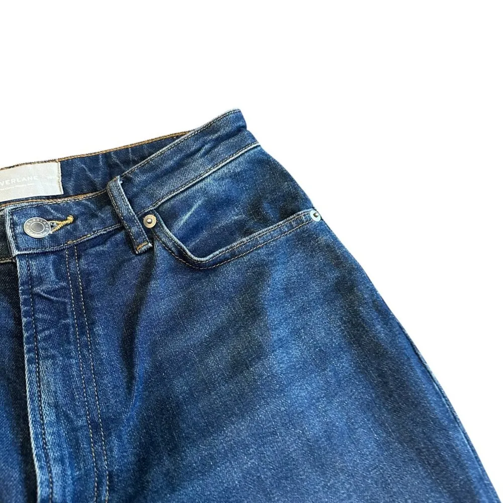Everlane The Curvy Cheeky Jeans Dark Wash Straight Leg Organic Cotton Size 29S - Image 3