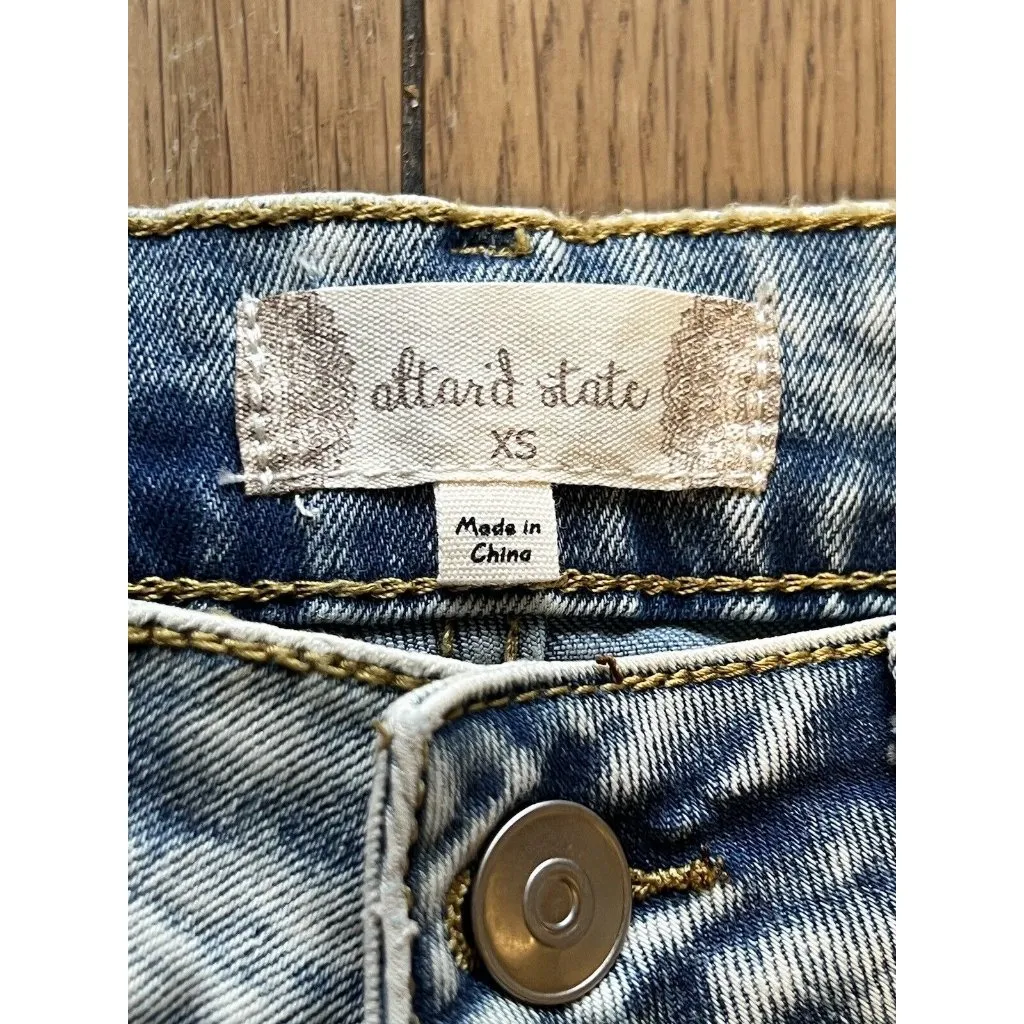 Anthropology‎ Altard State Jeans Womens Size XS Denim Mid Rise Flare Hippie - Image 3