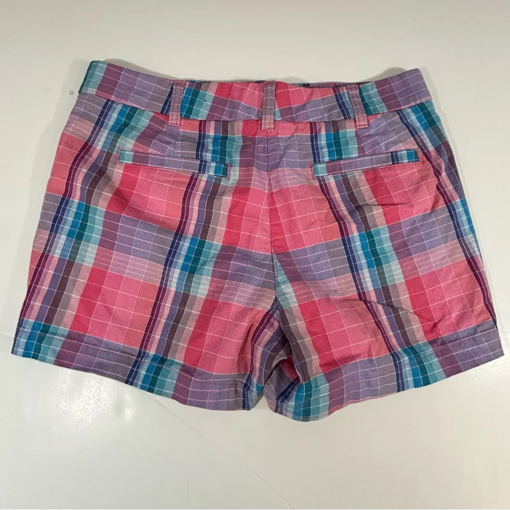J. Crew Pink Plaid Shorts Size 6 - Image 2
