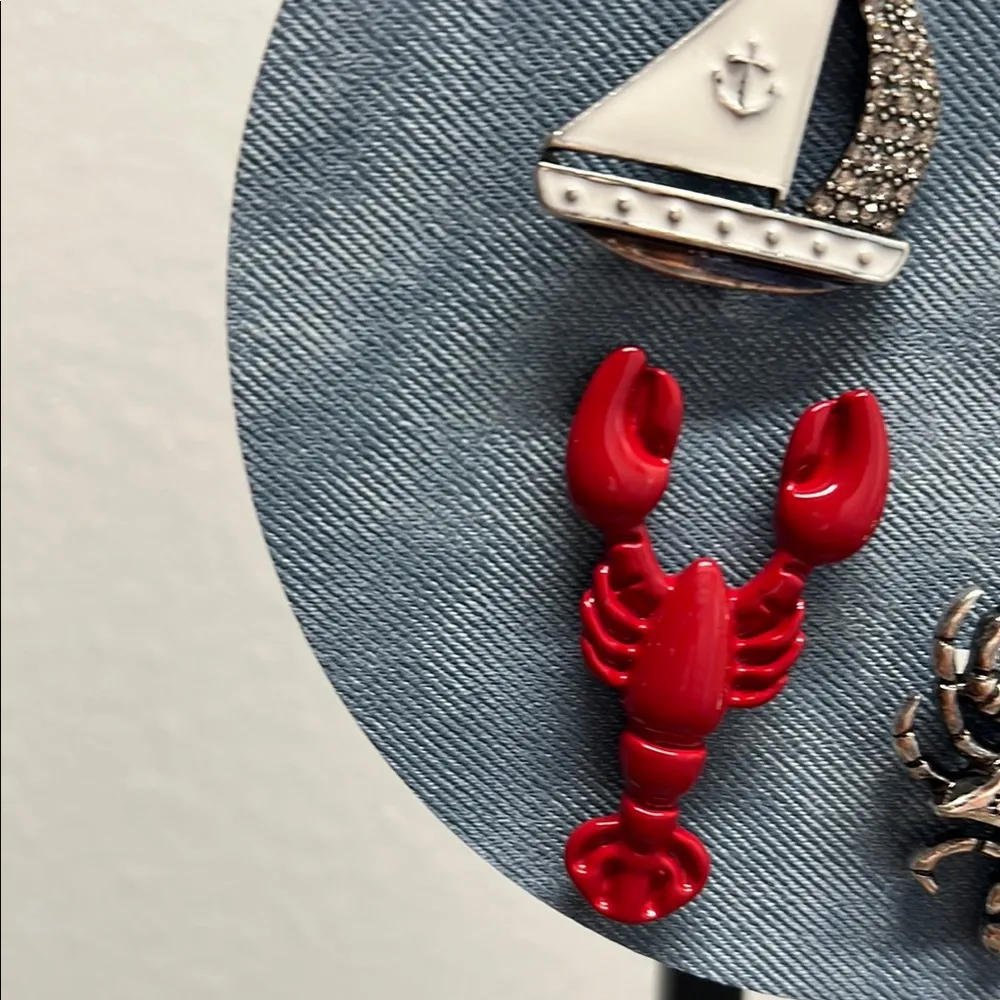 Nautical Motif Boat Bag Pin Set 🦞⚓️ Red - Image 6