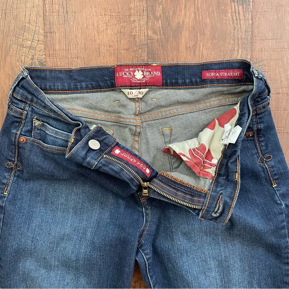 LUCKY BRAND Sofia Straight Jeans, size 10 x 30” length - Image 5