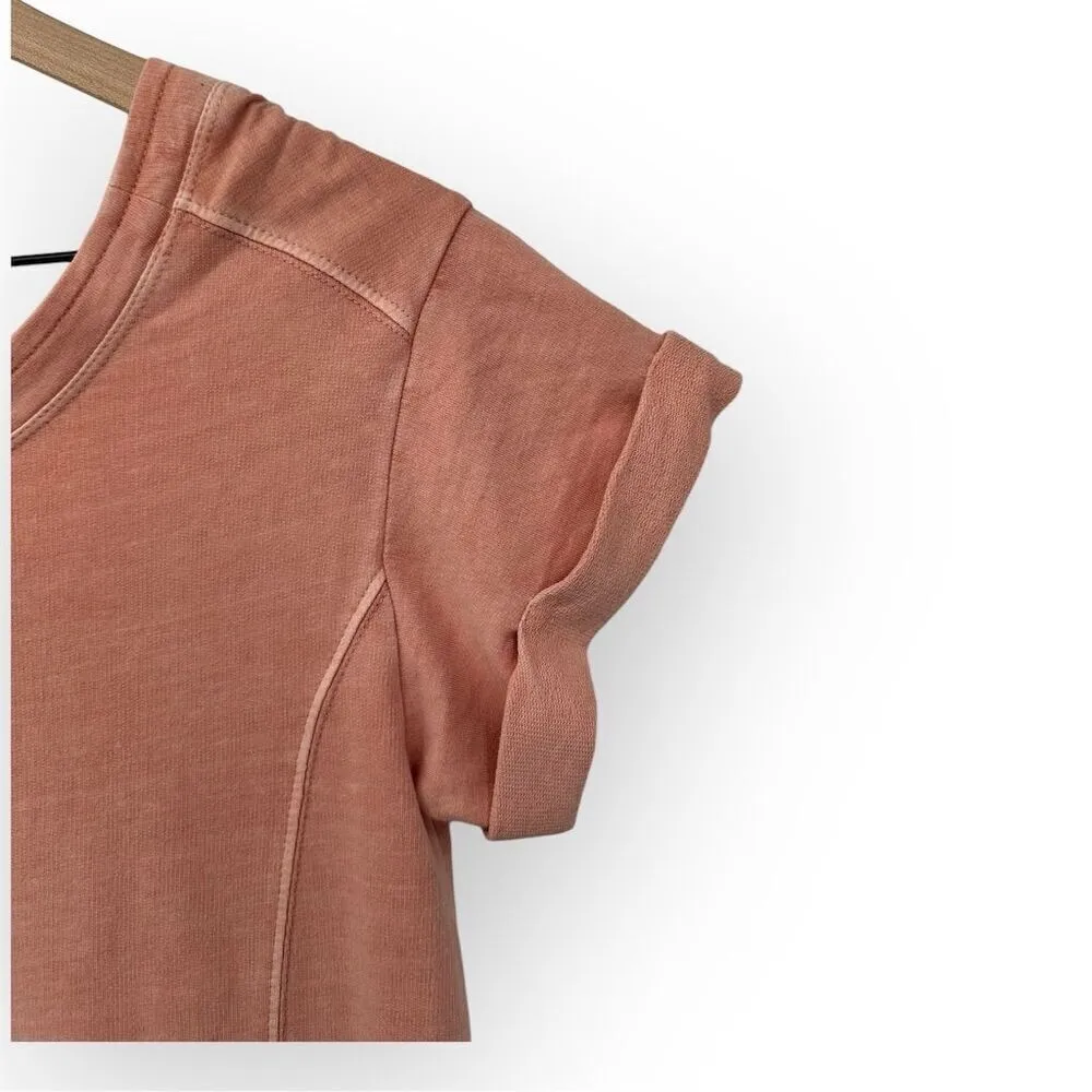 Anthropologie Joella Midi Dress Pink Asymmetrical Ruffle XS Cotton - Image 10