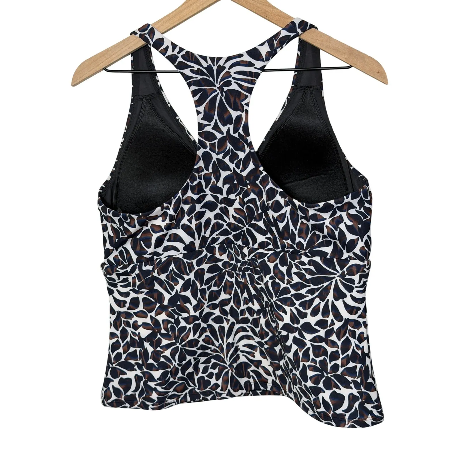 Garnet Hill NWT Tankini Swim Top Size 14 Print Racerback Resortwear Vacation - Image 6