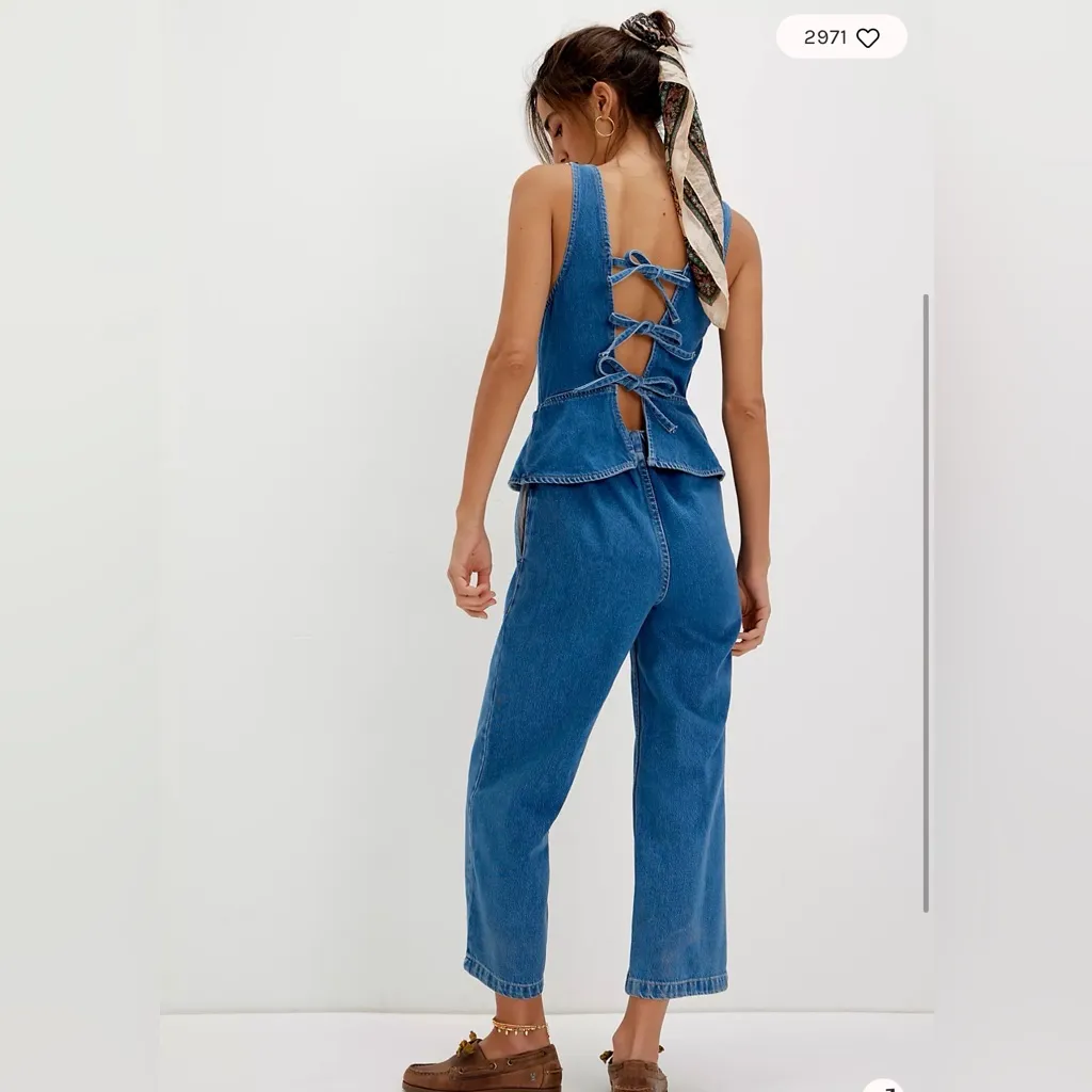 We The Free Hazel Jumpsuit NWOT Sz M – Retro-Silhouette Romper - MSRP $148 - Image 2