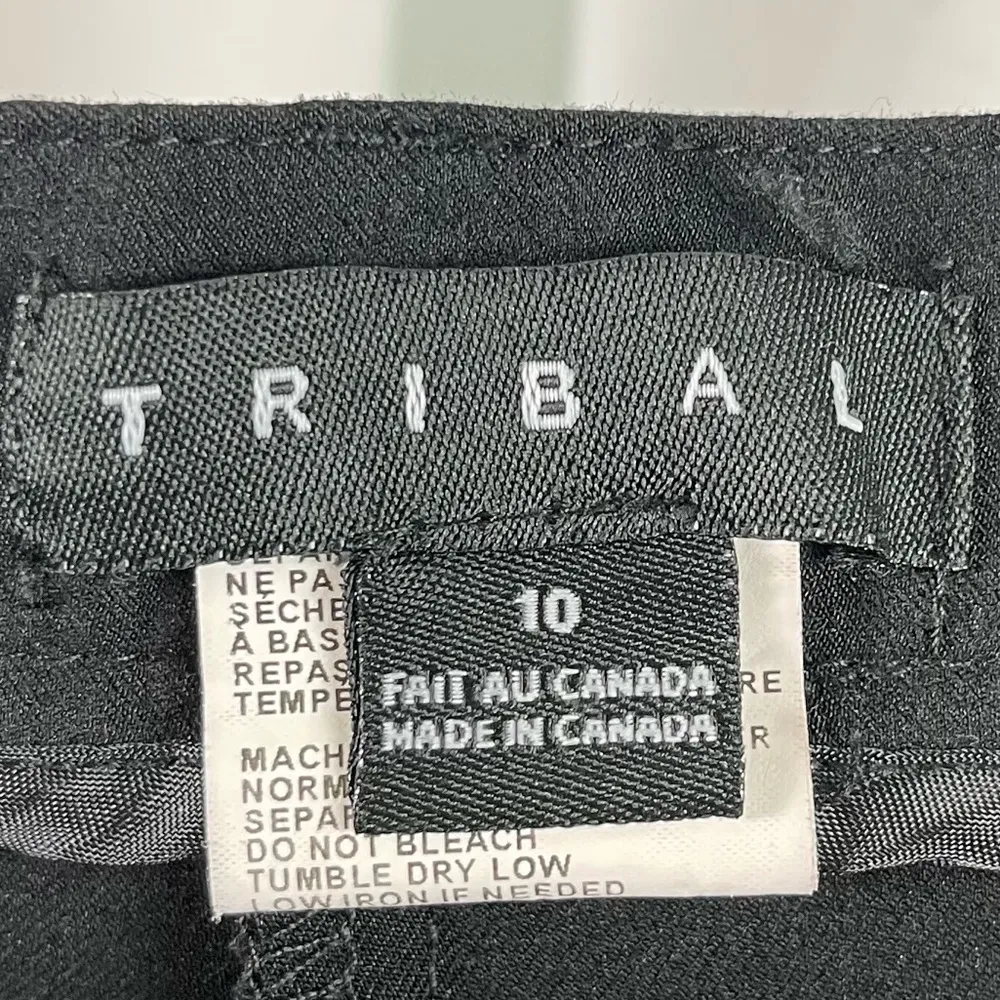 Tribal Size 10 Stretch Straight Leg Trousers Dress Pants Office Career Black - Image 3