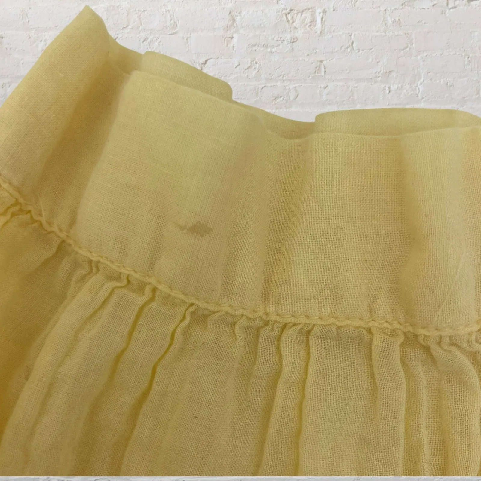 Skin Cotton Gauze Oversized Tunic Top | Butter Yellow Long Sleeve Flowy Size 2 - Image 17