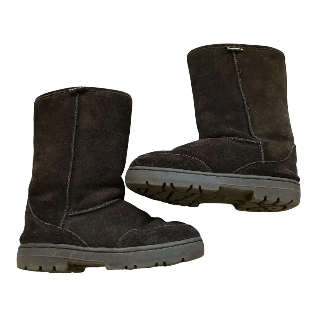 Bearpaw Brown Tall Shearling Boots Brown‎ US 6 EU 37 Suede Wool Womens - Image 2