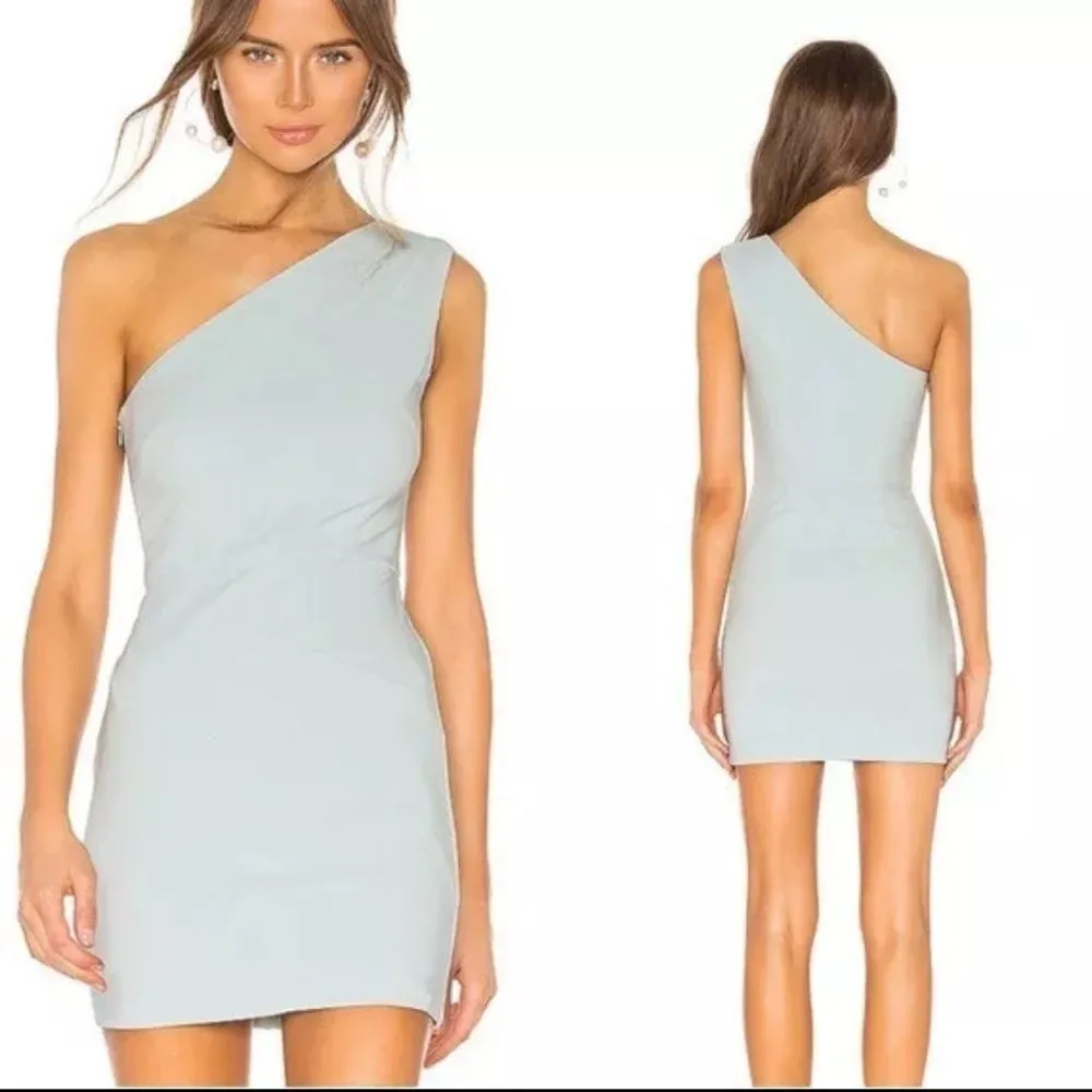 NWT Michael Costello x REVOLVE Ava Dress One Shoulder in Ice Blue- Size Small - Image 2