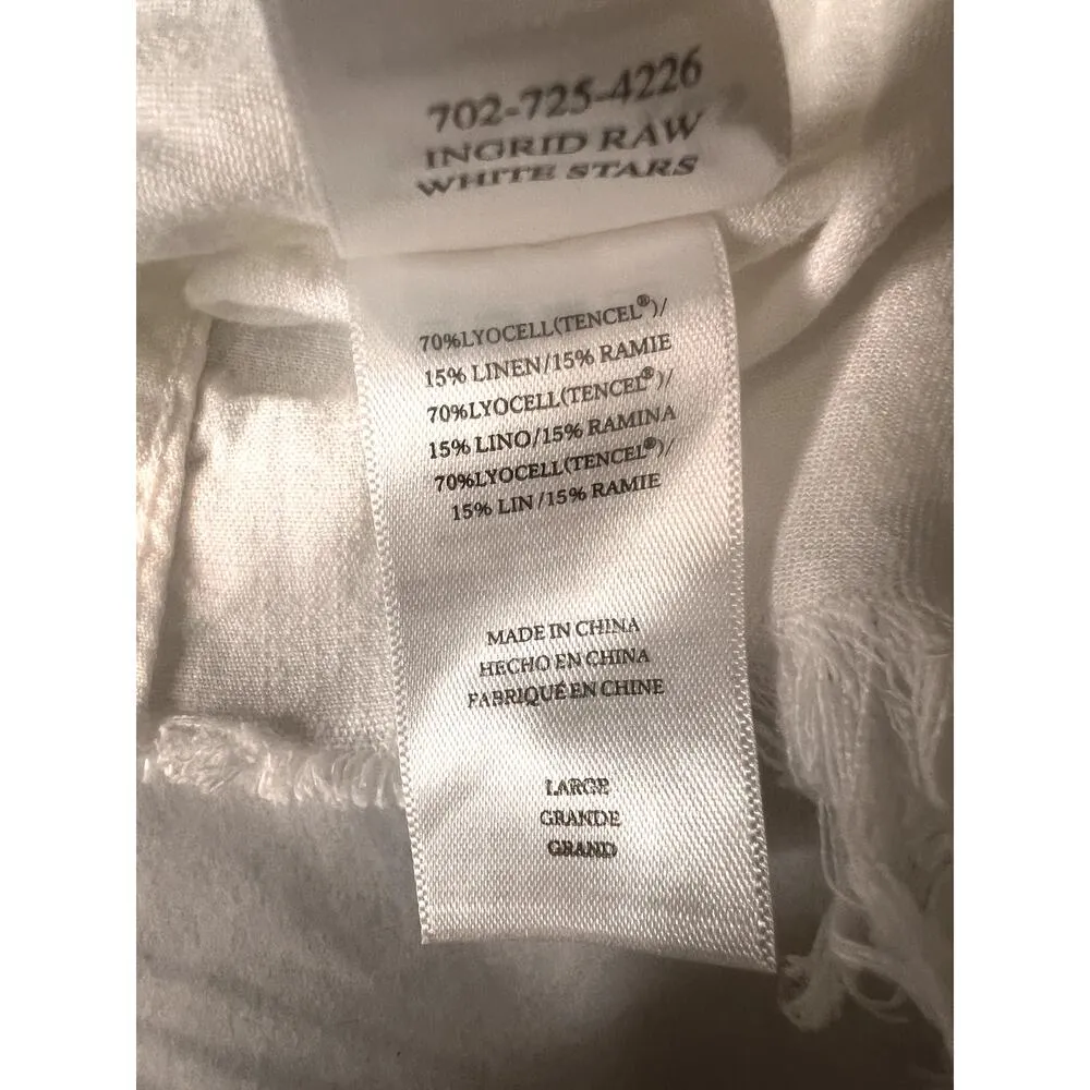 Rails size large womens shirt Ingrid Raw Stars denim, celestial, boho, hippie - Image 7