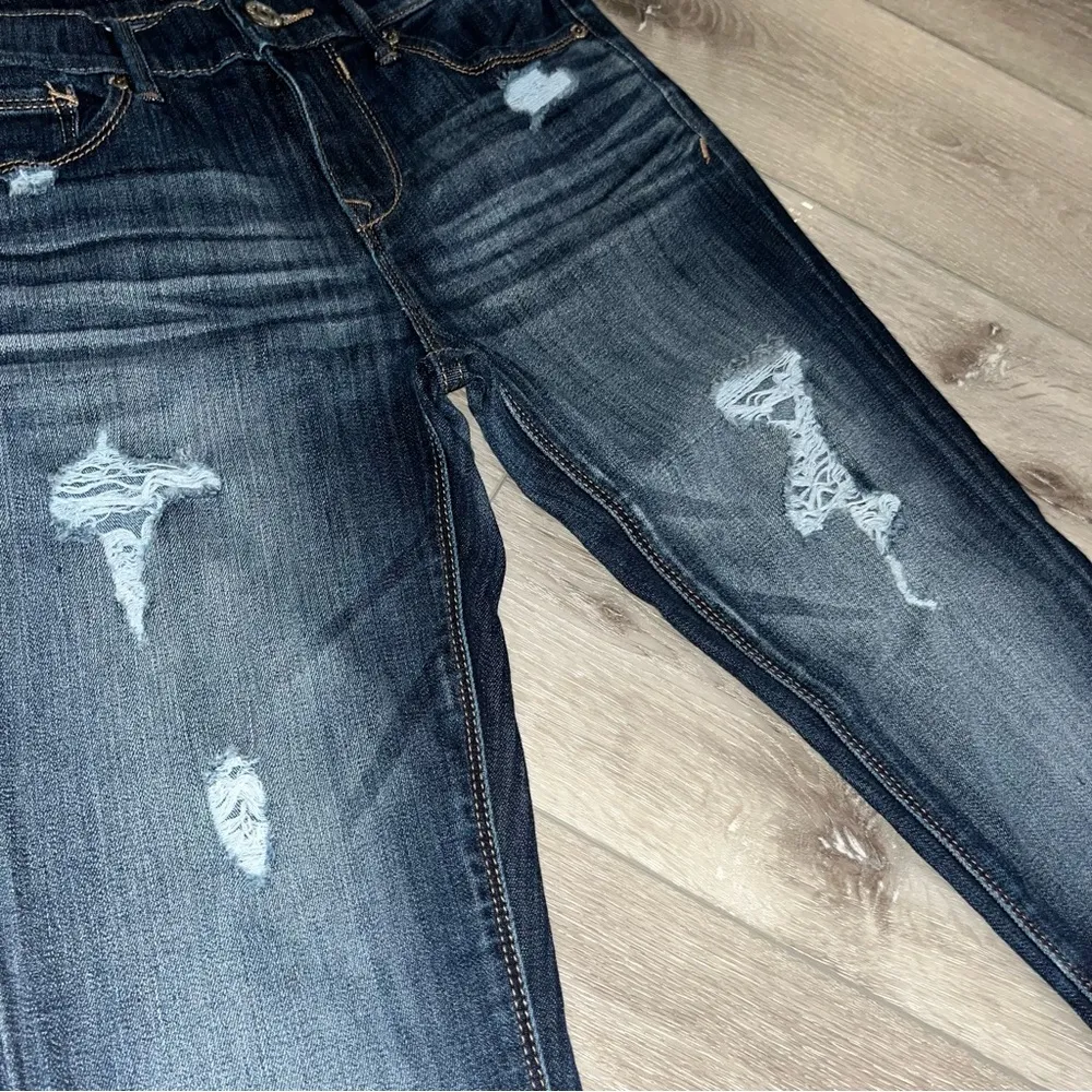 Express mid rise legging jeans skinny distressed 0R - Image 3