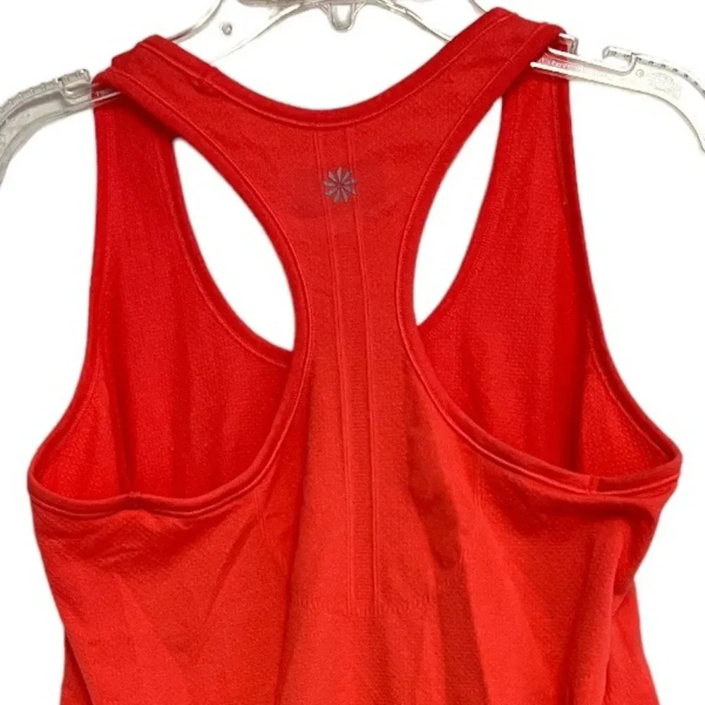 Athleta Day-Glo Bright Neon Orange Workout Tank Top Exercise Yoga Running Medium - Image 7