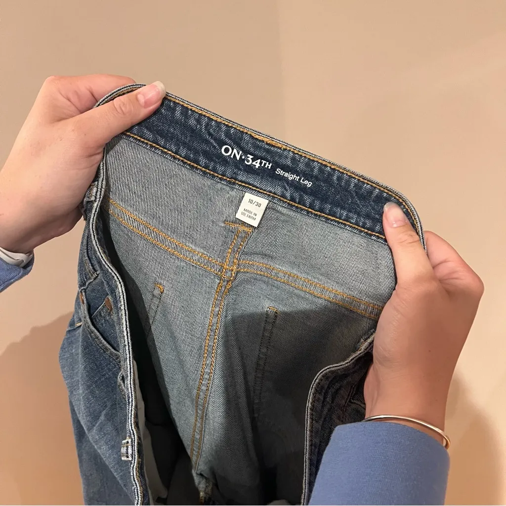 On 34th Straight Leg Jeans Size 10/30 Blue - Image 7