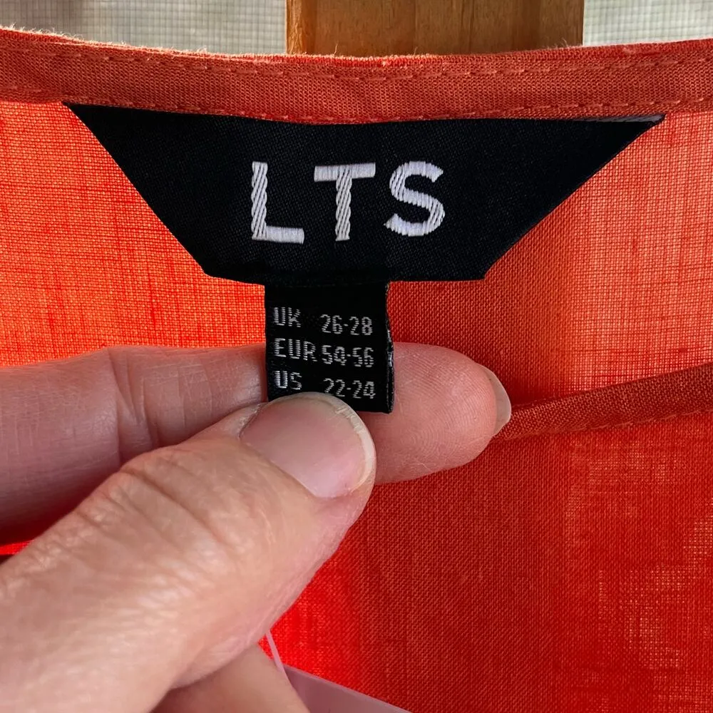 Long Tall Sally Women's Orange Tiered Ruffled Maternity Dress Size 22 - Image 6