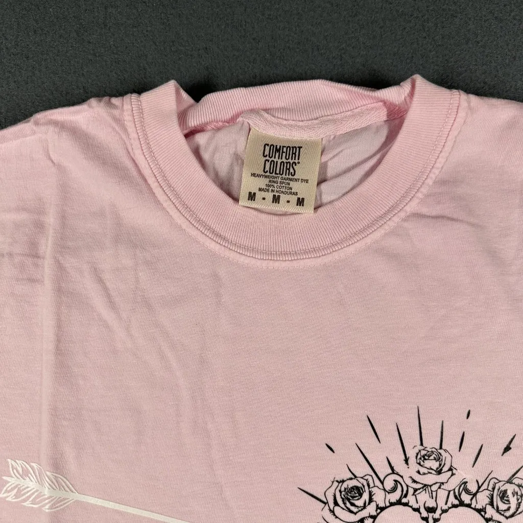 Laura‎ Marano Arrow Shirt Womens Med Pink Comfort Colors Graphic Tee Music Tour - Image 4
