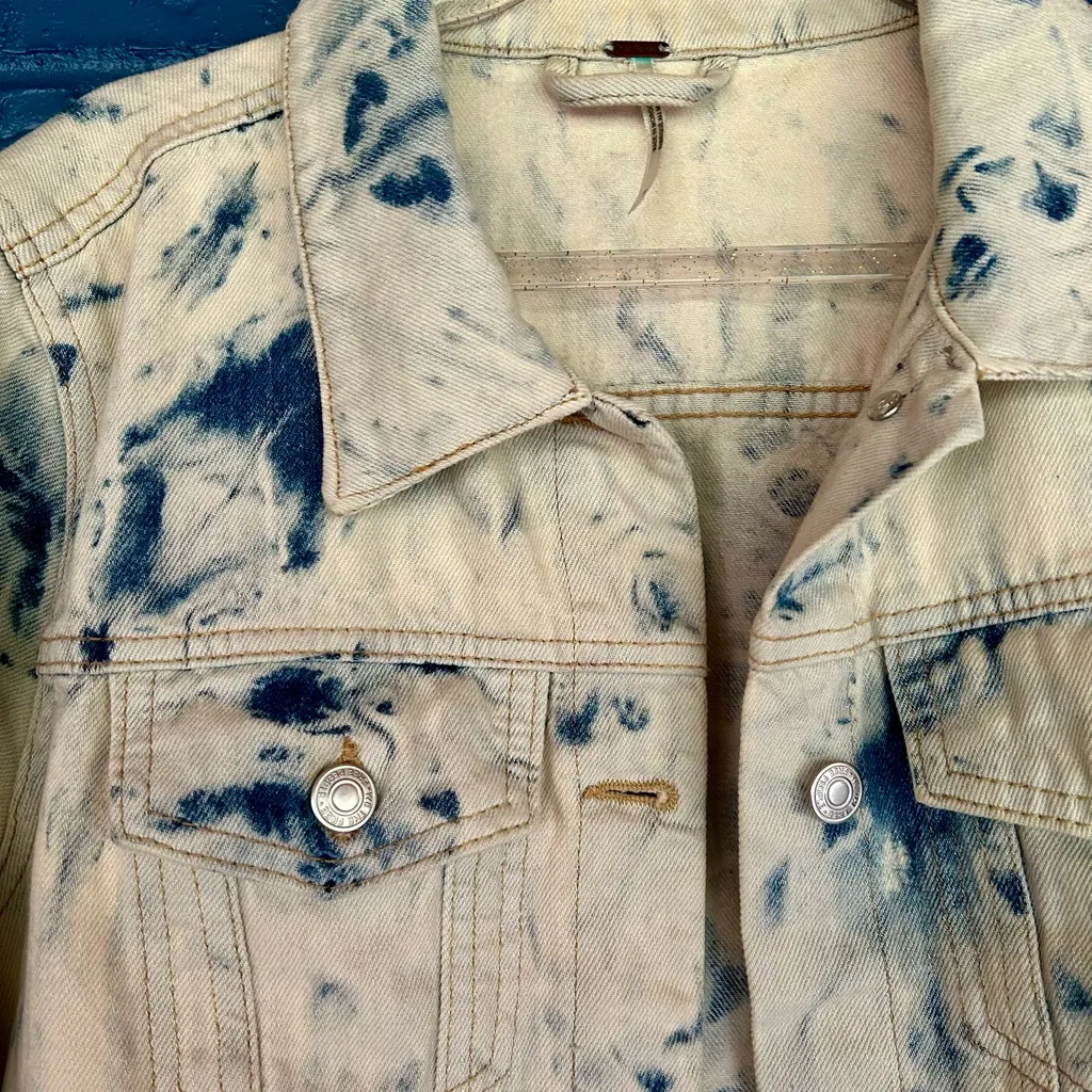 Free People Tye Dye Jean Jacket‎ - Image 2