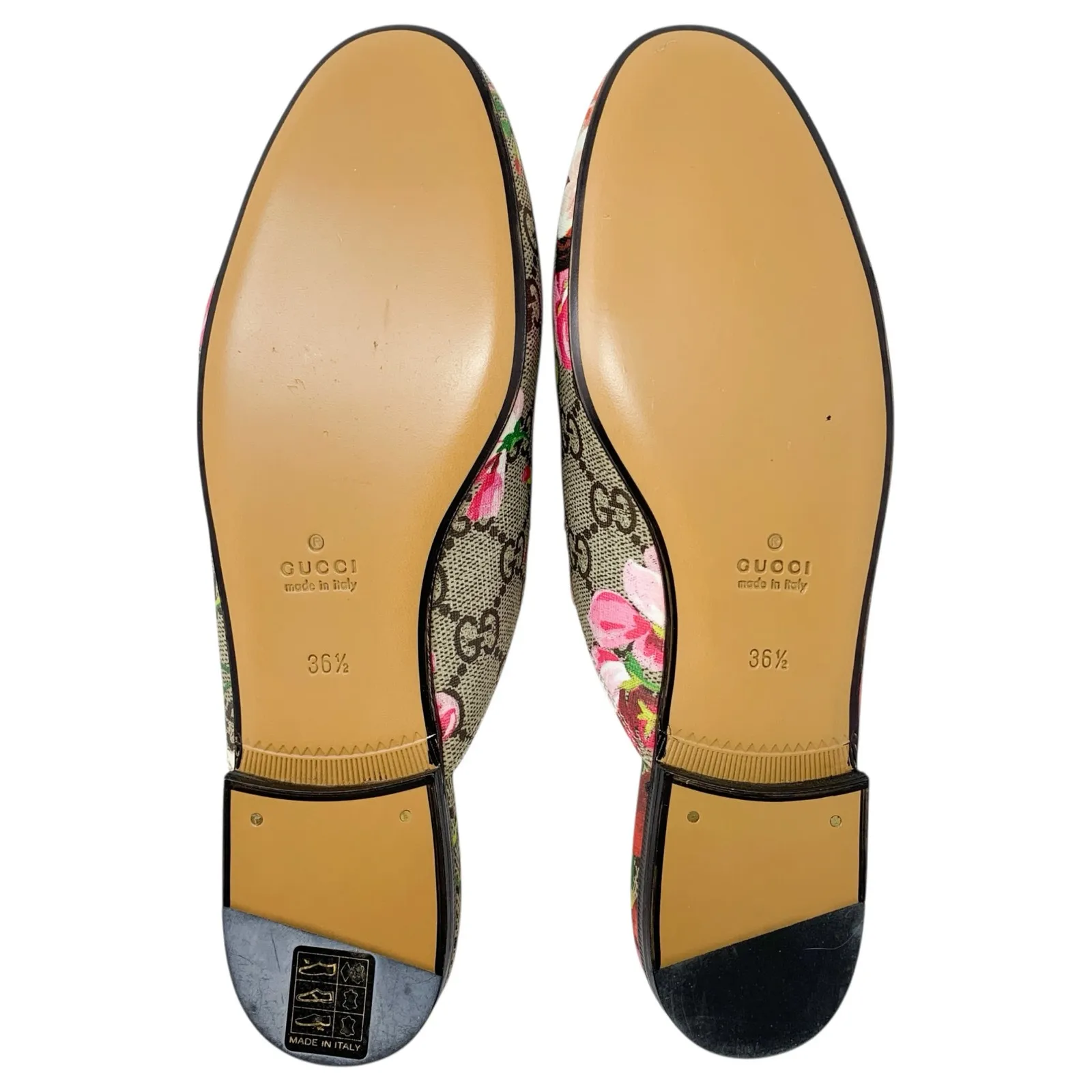 Gucci Princetown Pink Bloom Floral Print GG Monogram Canvas Loafers Mules Flats - Image 10