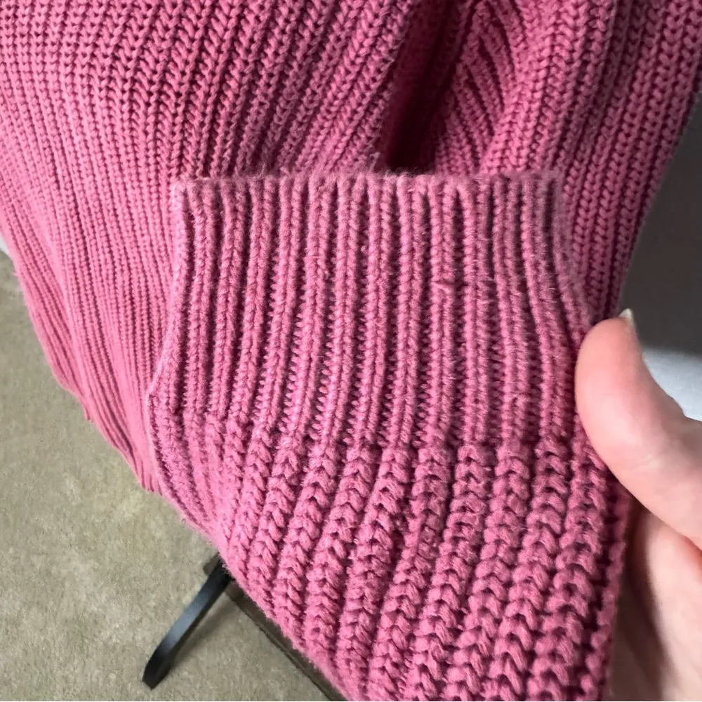 VTG Eddie Bauer Knit Sweater Women Crew Neck Pink Cotton Size M Heavy Gorp - Image 5