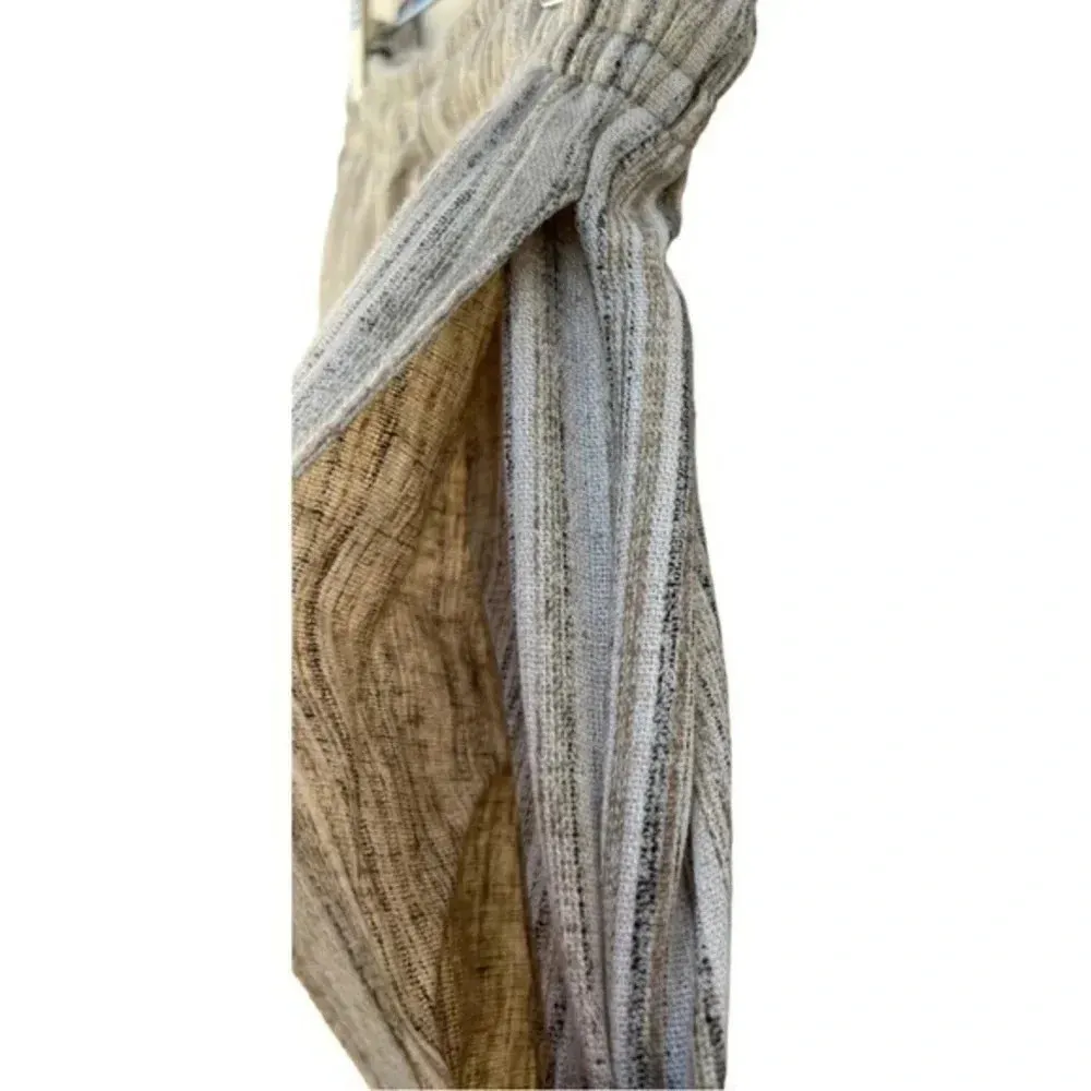 Alfred Dunner Crinkle Pin Stripe Size 8 Elastic Waist Pant Suit Neutral Colors - Image 8