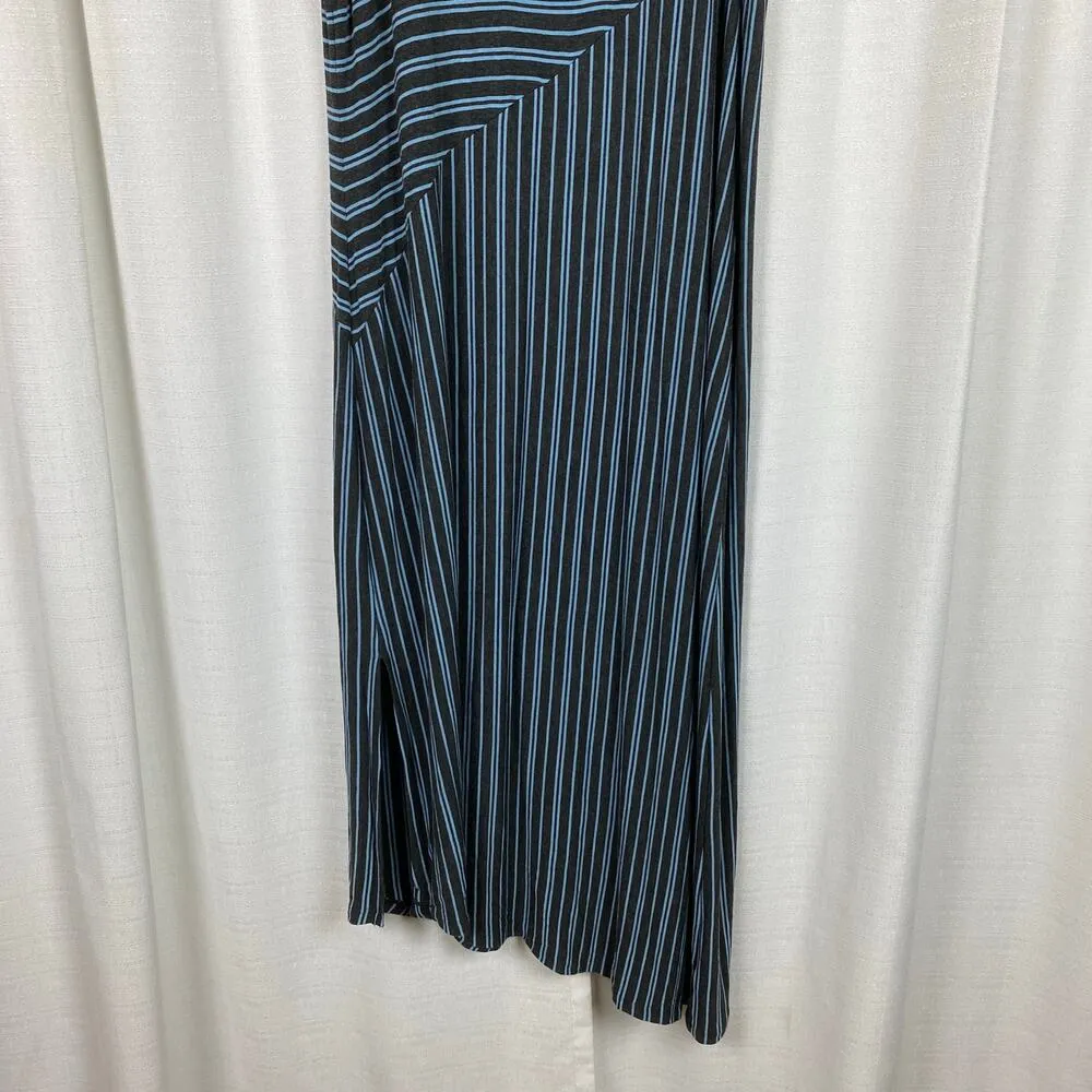 CAbi Gray&Blue Dia Striped Midi Tank Dress Sz.L - Image 4