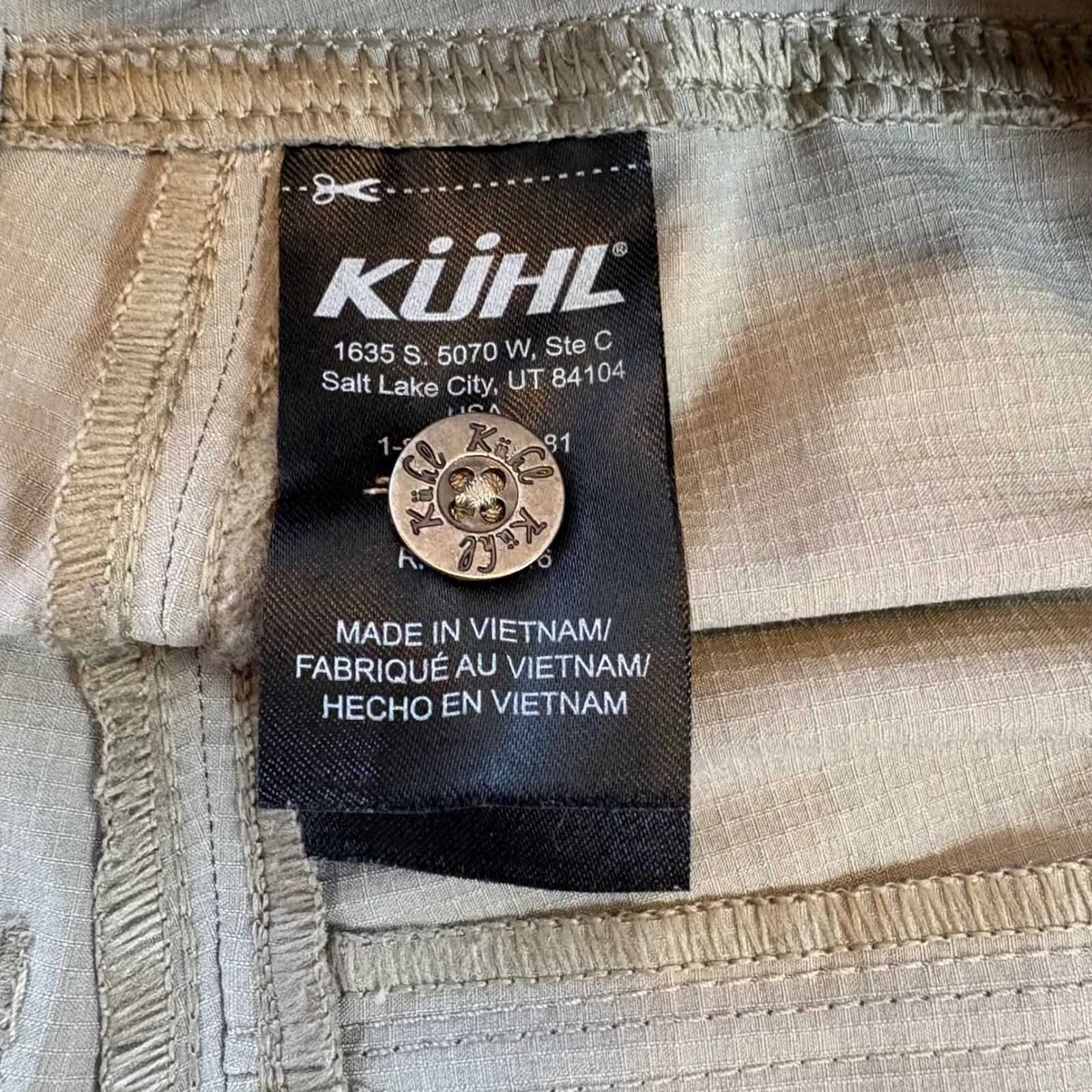 Kuhl Women's Splash Cargo‎ Shorts Size 16 Khaki Hiking Style 6304 13" Inseam Tan - Image 8