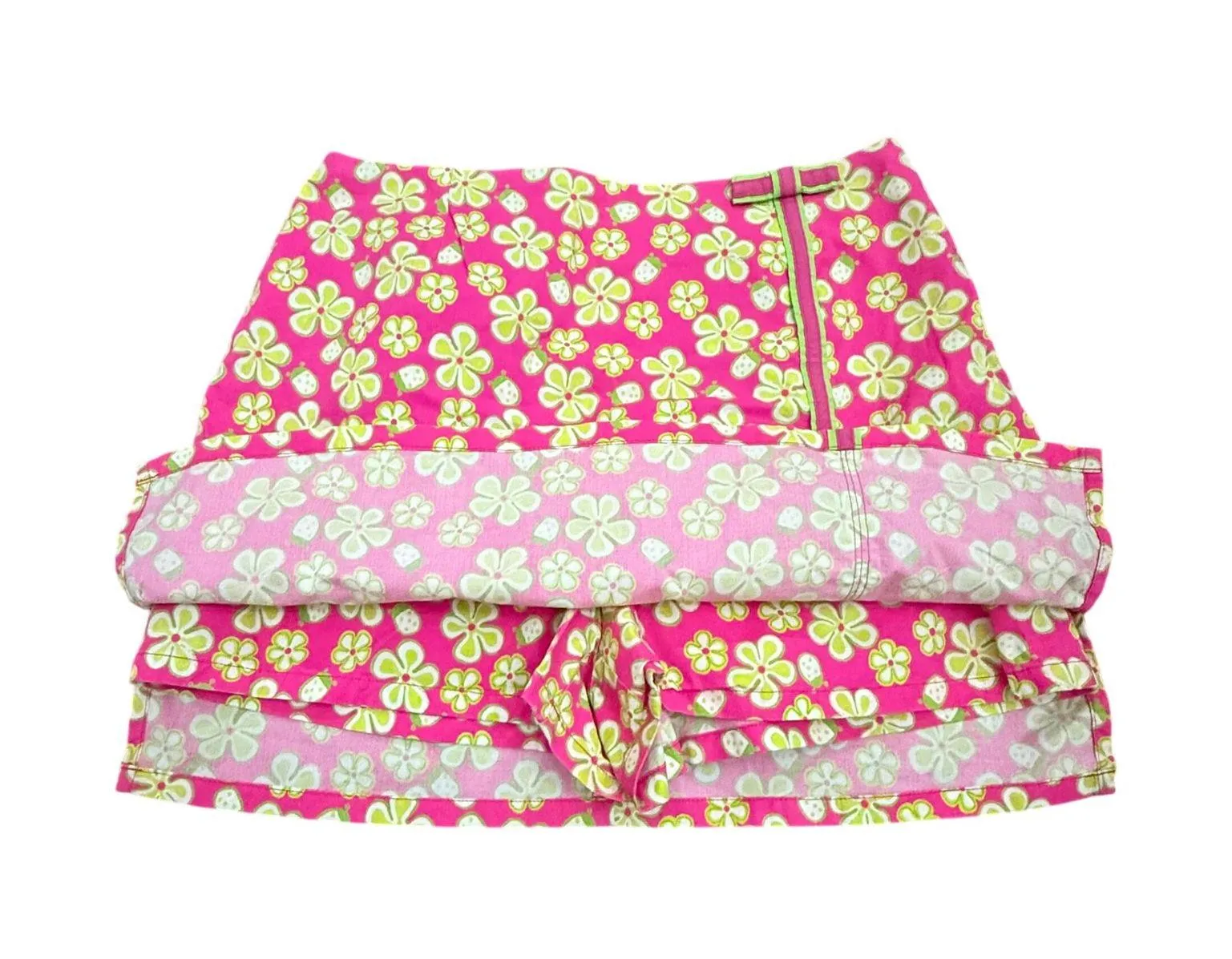 Vintage Lilly Pulitzer Skirt Size 4 Pink Green Floral Print Golf Resort Wear - Image 5