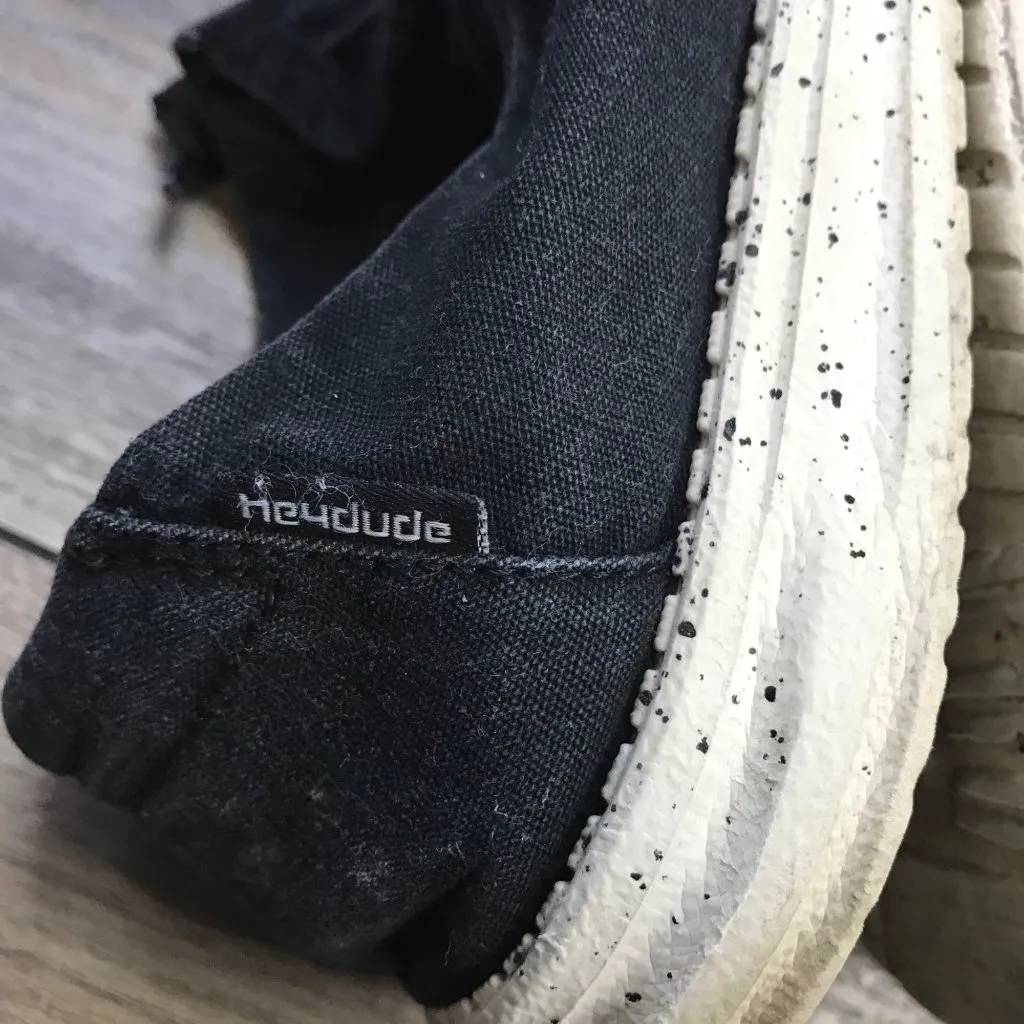 HEYDUDE Black Wendy Slip On Shoes Women's Size 10 EU 41‎ Casual Cotton Comfort - Image 14