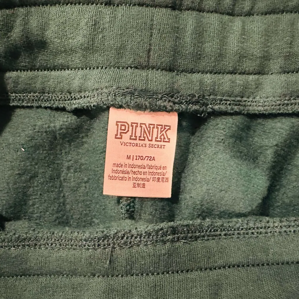 PINK Victoria's Secret Dark Green joggers M - Image 4
