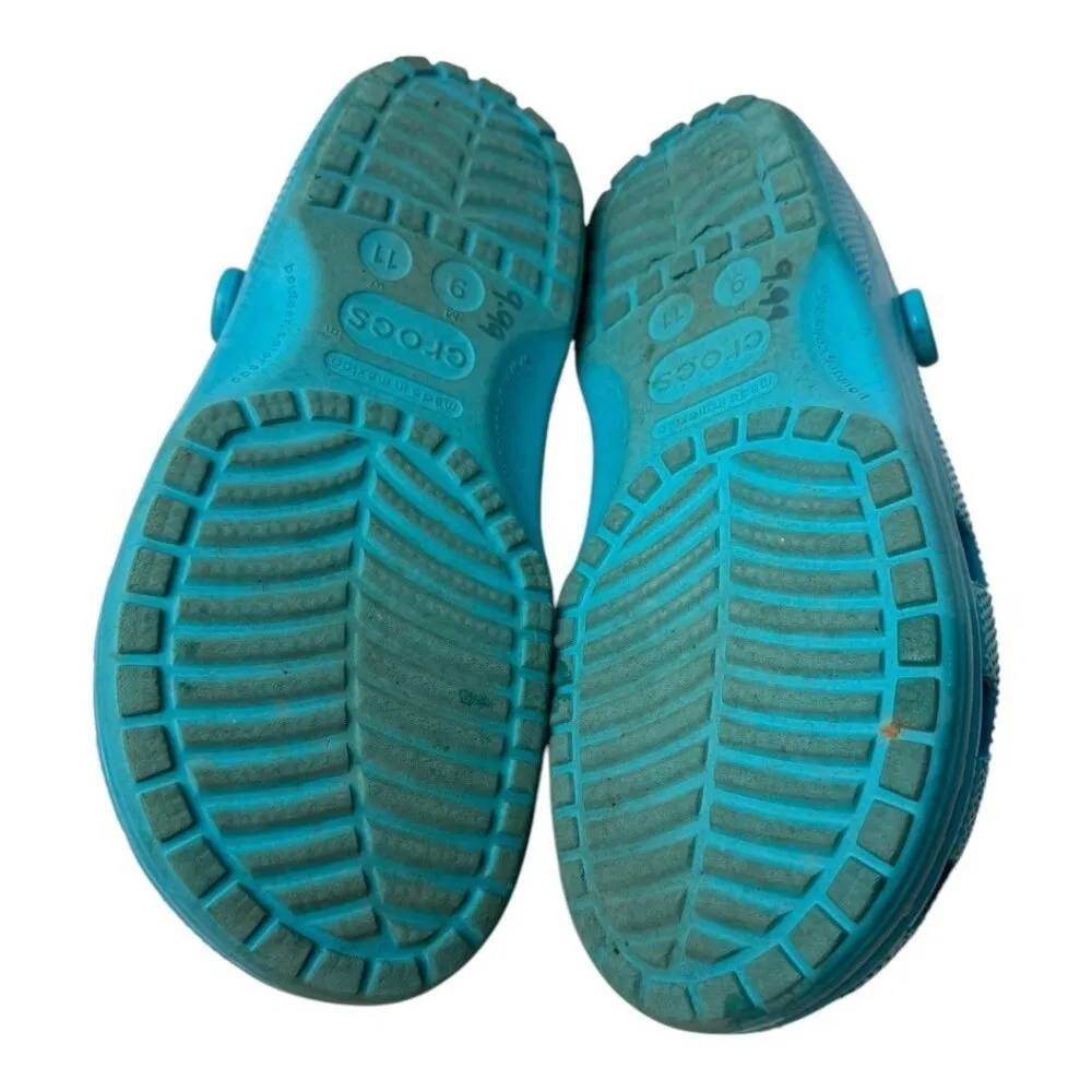 Crocs Shoes Women‎ 11 Blue Classic Clogs Unisex Outdoor Lightweight Waterproof - Image 7
