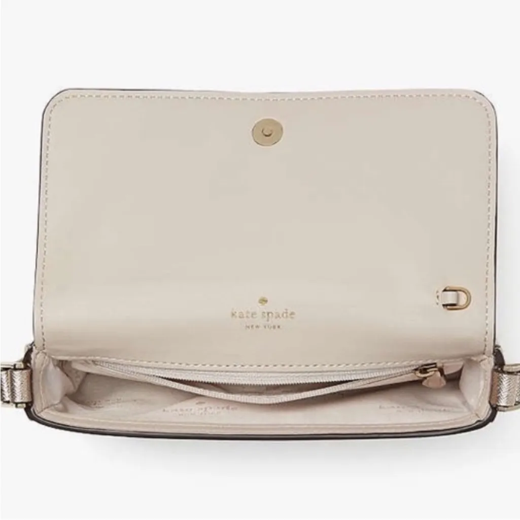 Kate Spade NWT 2pc Gold Glimmer Crossbody set w/ bag and card holder - Image 3