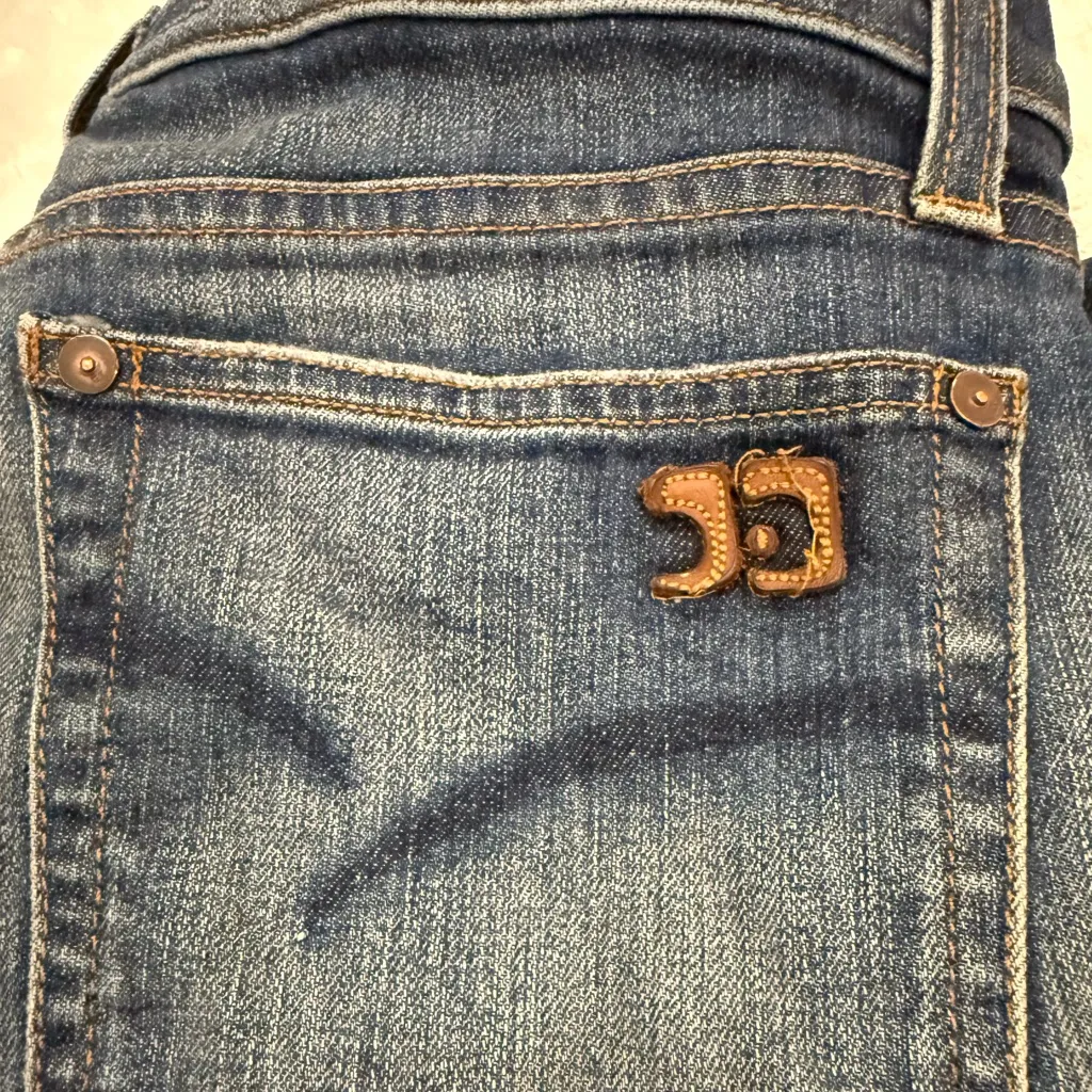 Joplin" Style Dark Blue Bootcut Flare Denim Jeans Size 30 - Image 3