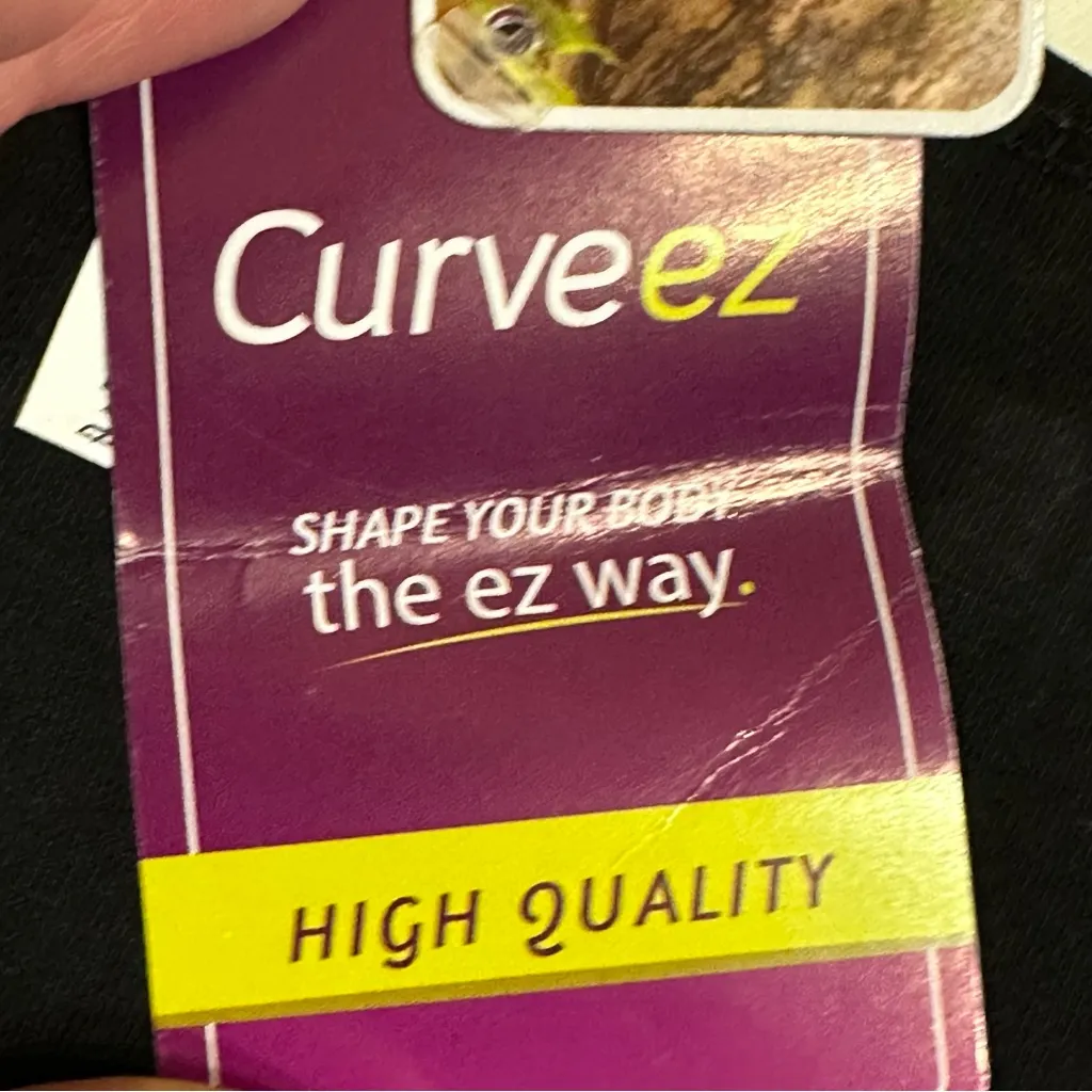 Curveez Black Latex Waist Cincher Shaper XL Slimming Goth Vamp Witchy - Image 8