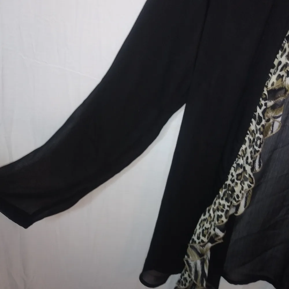 Jonathan Martin XL Black Animal Print Duster Plus - Image 3