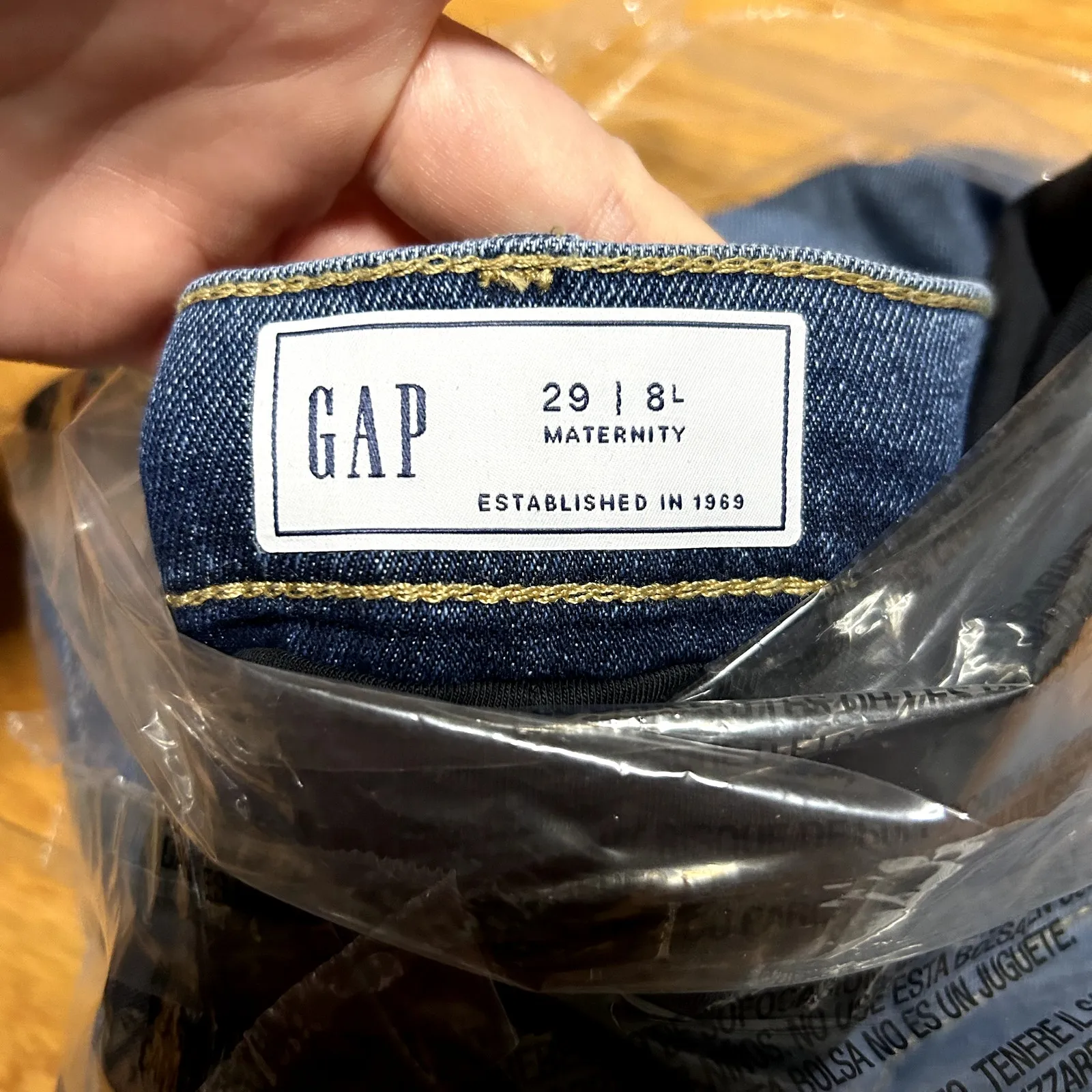 Gap Jeans Maternity True Waistband Full Panel Girlfriend Jeans Womens Size 29 8L Blue - Image 6