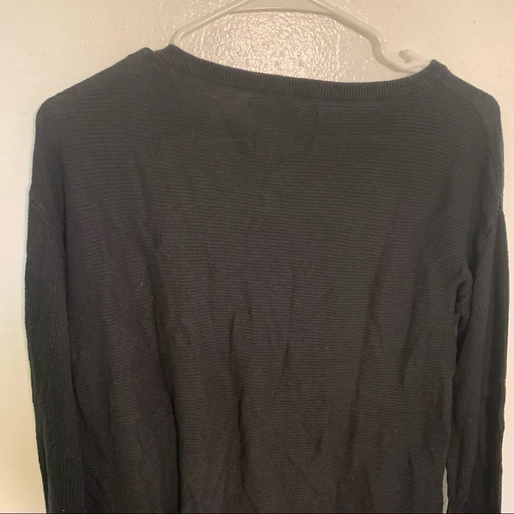 Calvin Klein Jeans Crewneck Sweater Black Ribbed - Image 9