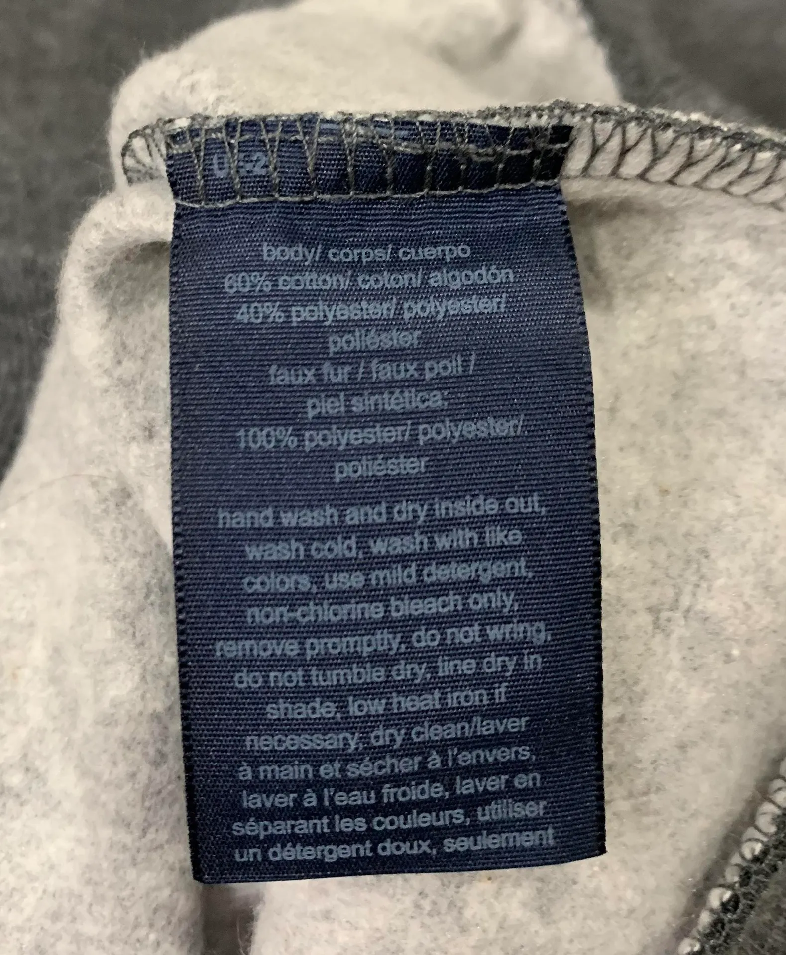 Grey Crewneck Sweatshirt Sherpa NWT - Image 9