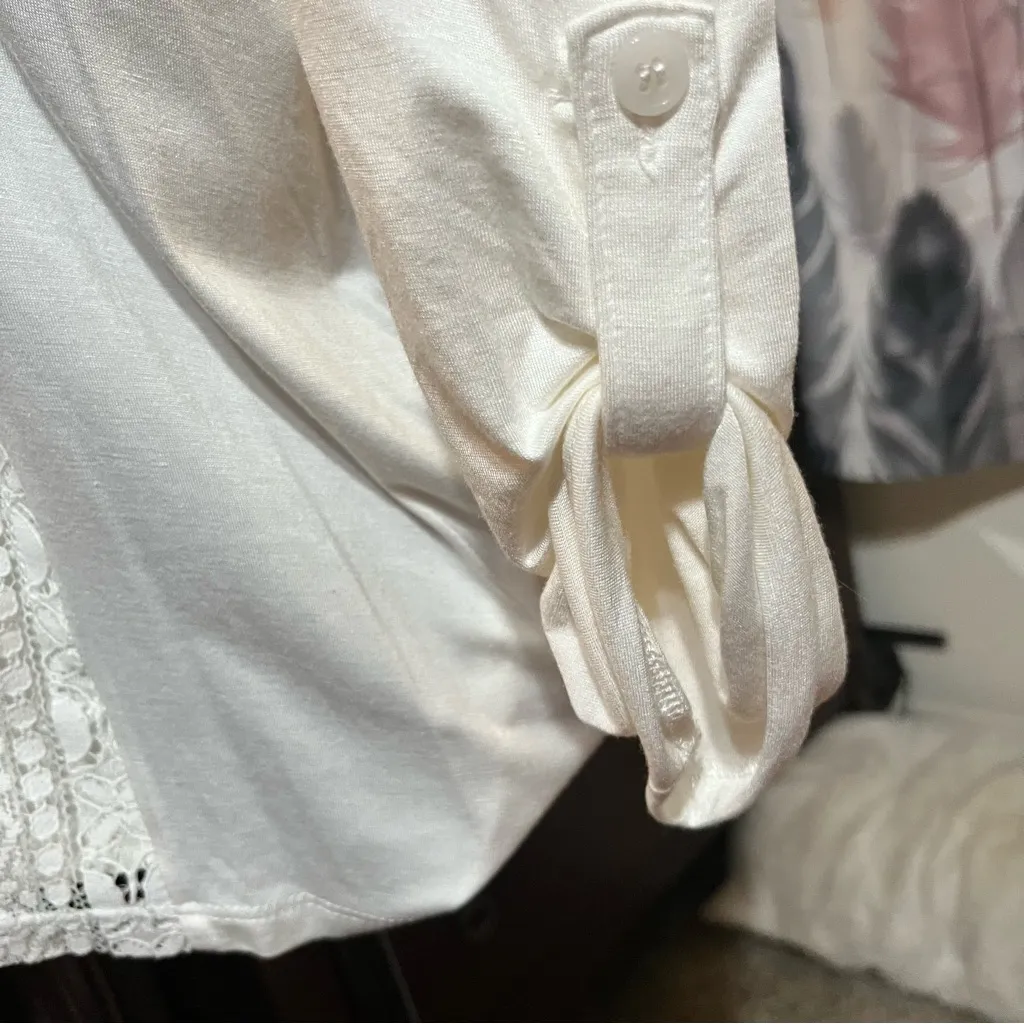 RXB White Marshmallow Long Sleeve Top Blouse - Image 4