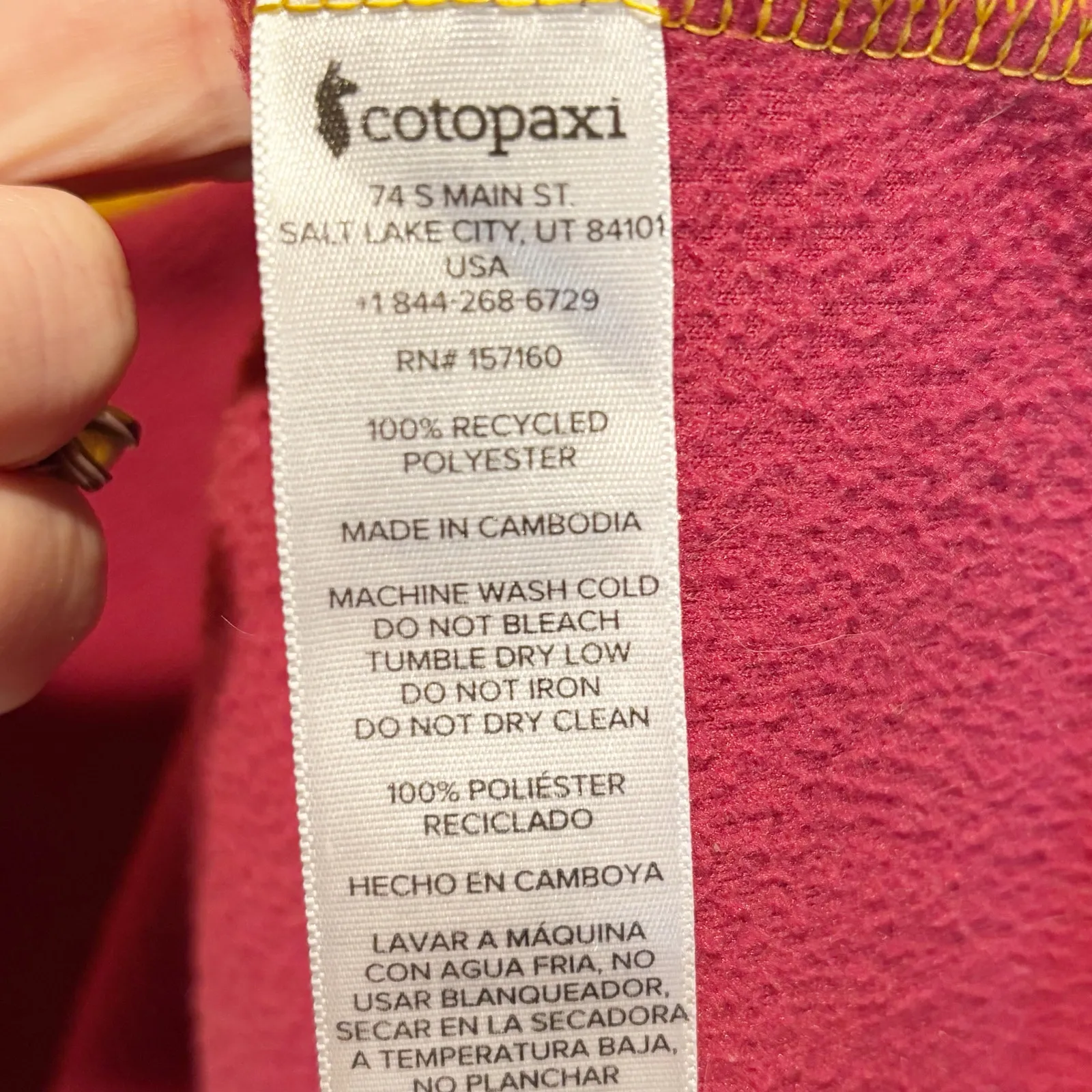 Cotopaxi Amado Color Block Quarter Zip Fleece Pullover - size Small - Image 5