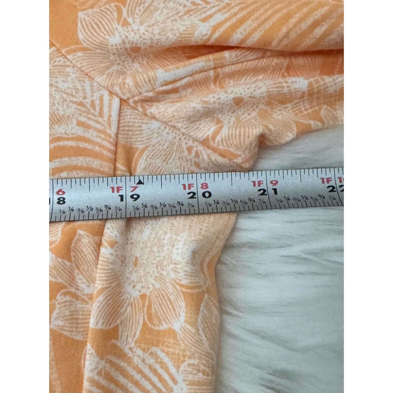 Hang Ten Womens Orange Floral Long Sleeve UV Protection Top Shirt Size L - Image 6