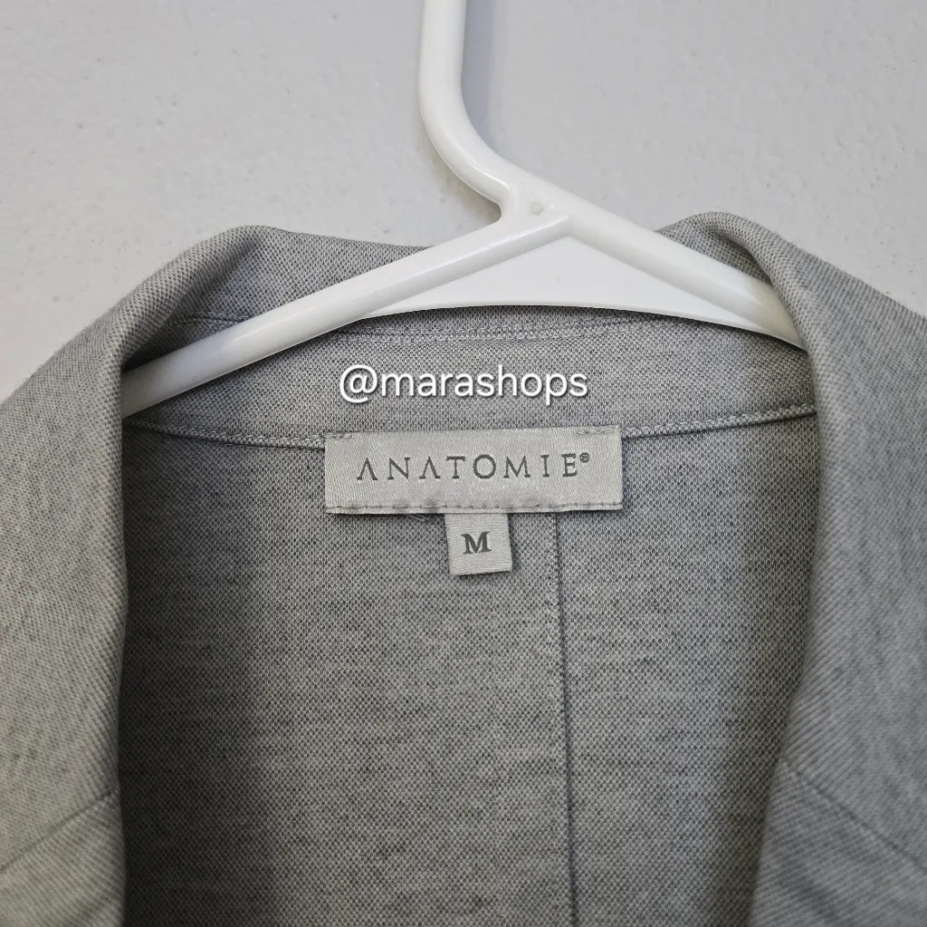 Anatomie Lightweight Stretch Travel Blazer Jacket Gray Size M - Image 4
