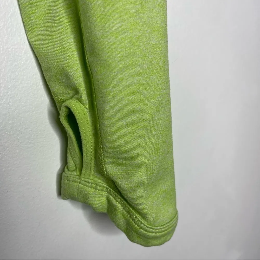 Nike Running Lime Green Quarter Zip Workout Shirt Active Size Small Dri Fit - Image 4