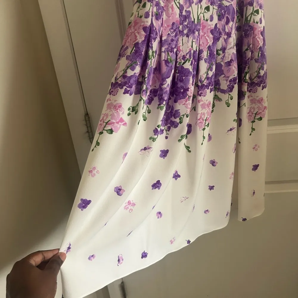 Adrianna Papell Purple Floral Dress - Image 5