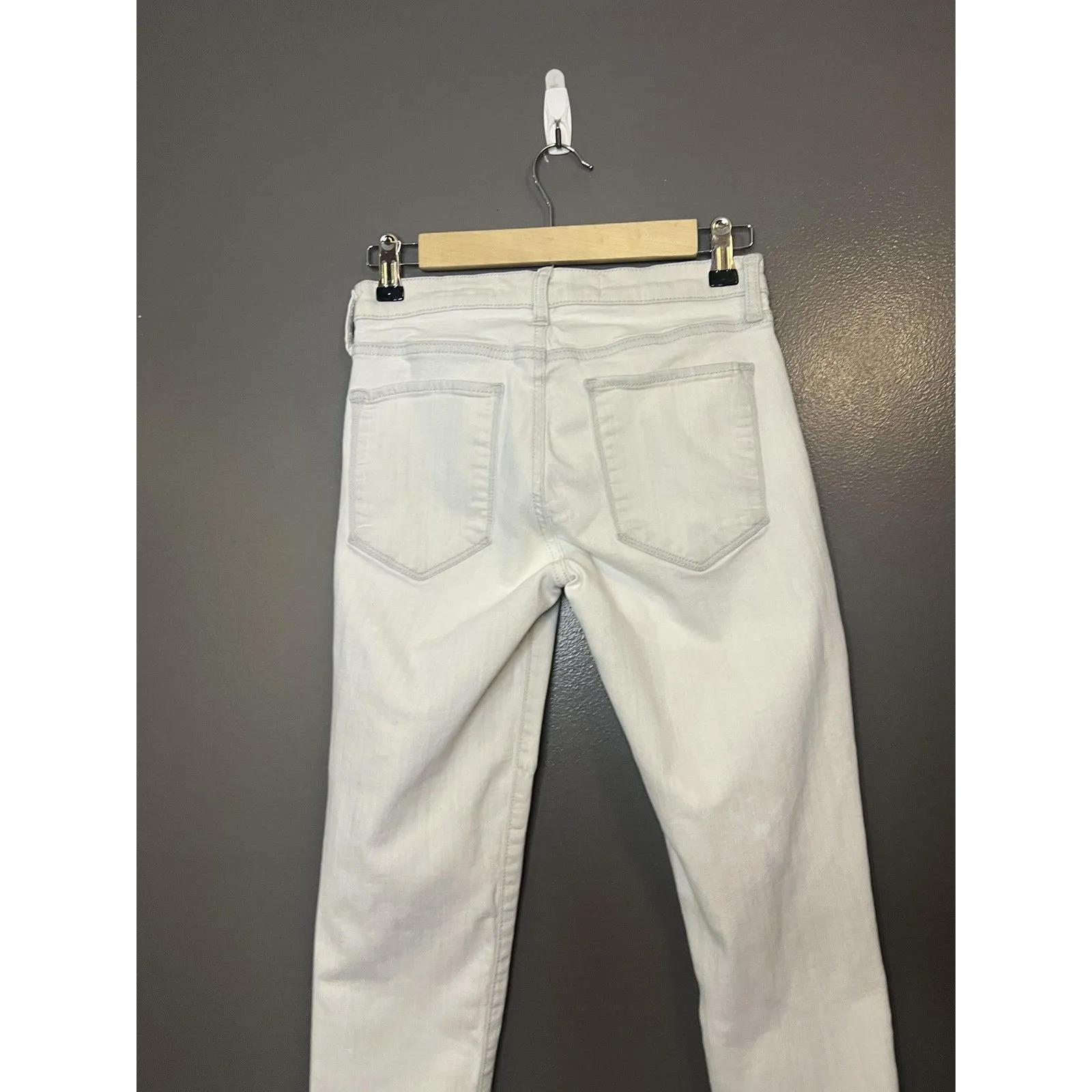 Gap 1969 Jeans Womens 6 28R White Inner Cozy Leggings Jeggings Stretch Denim - Image 5