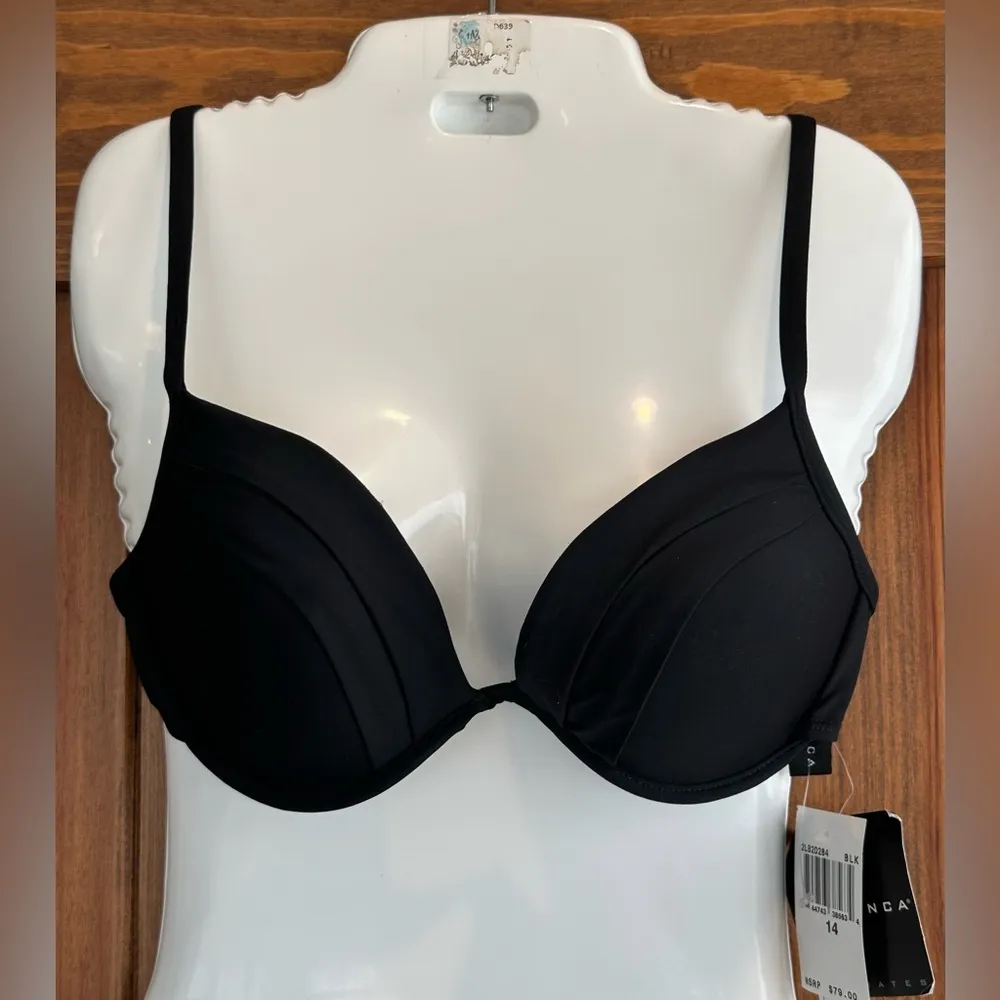 LaBlanca underwire black bathing suit top size 14 new with tags - Image 3