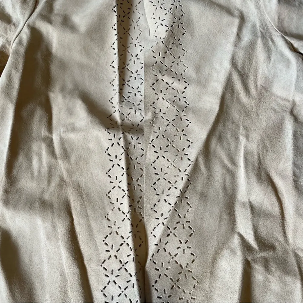 New with Tags Sigrid Olsen Suede Jacket Blazer Tan Medium - Image 3